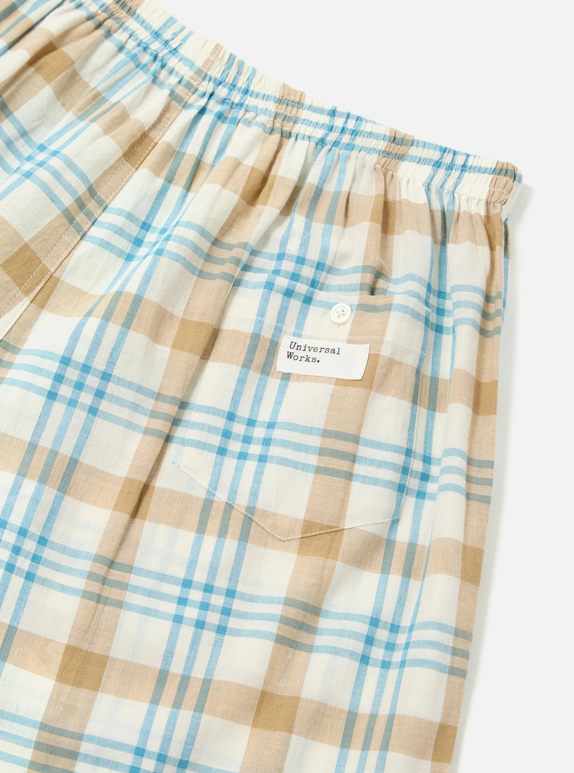 Ecru Madras Check Boxer Short - Image 5