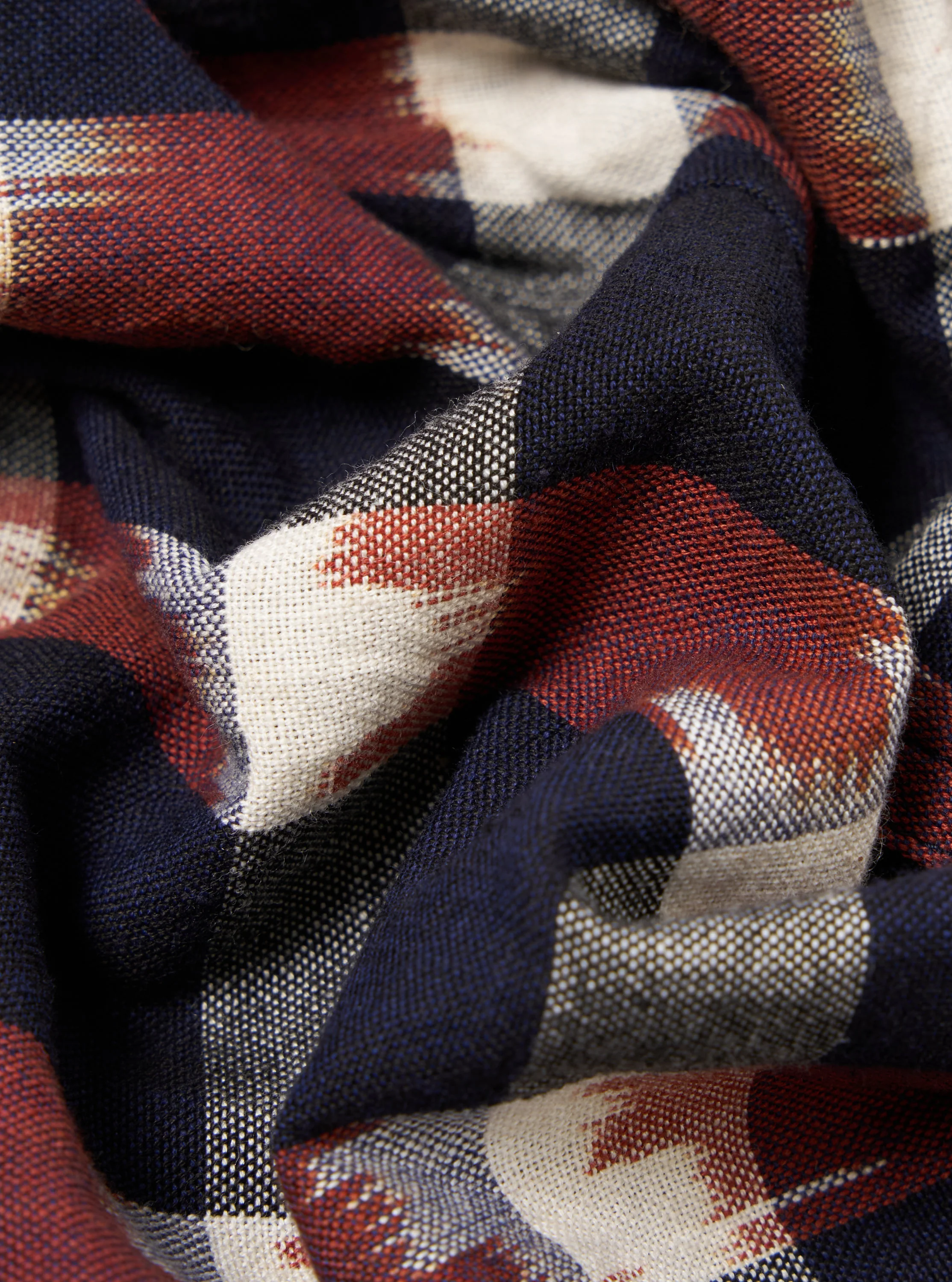 Navy/Brown Check Ikat Boxer Short - Image 2