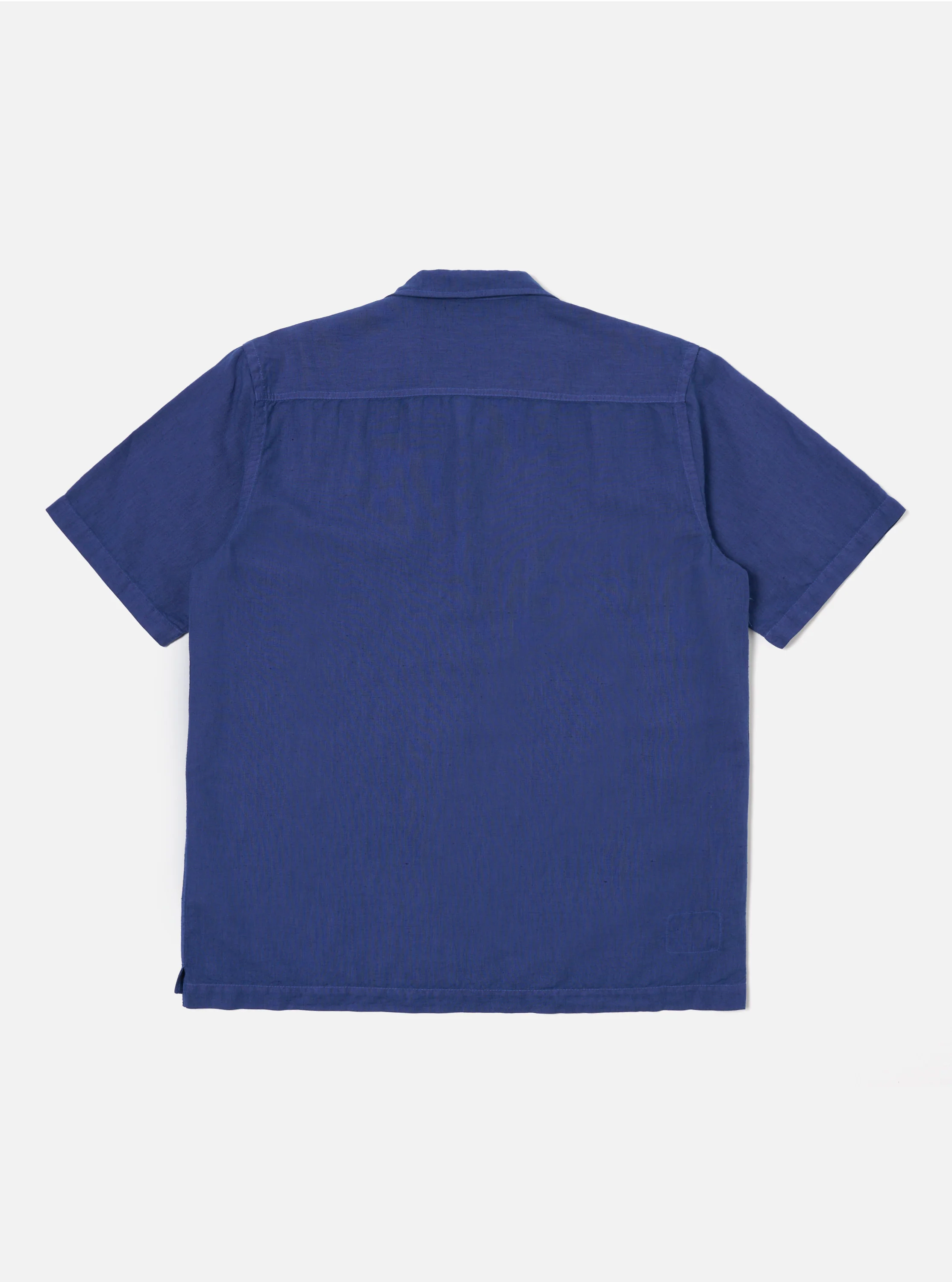 Blue Linen Cotton Shirting Camp Shirt - Image 4