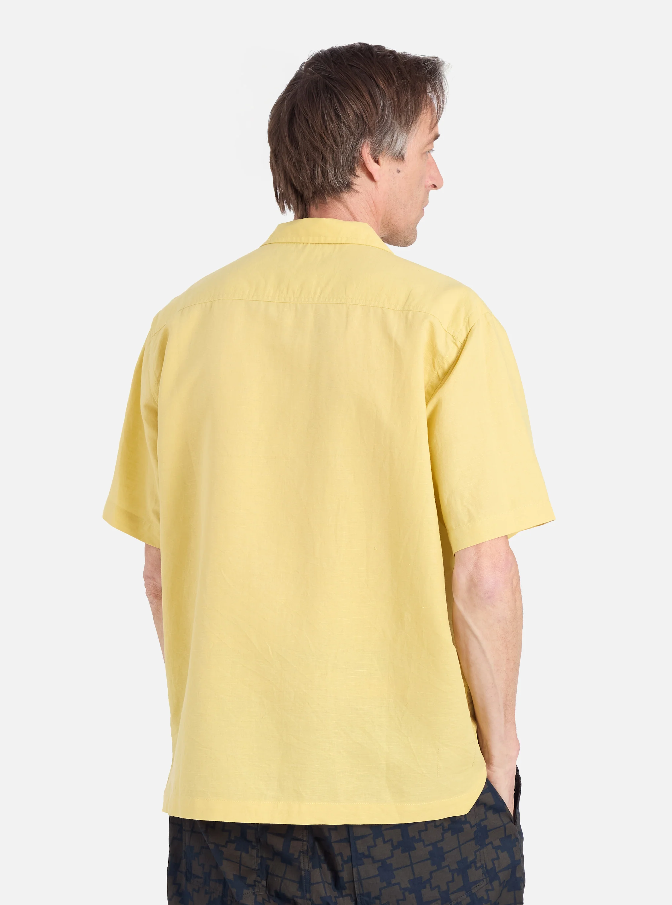 Lemon Linen Cotton Shirting Camp Shirt - Image 3