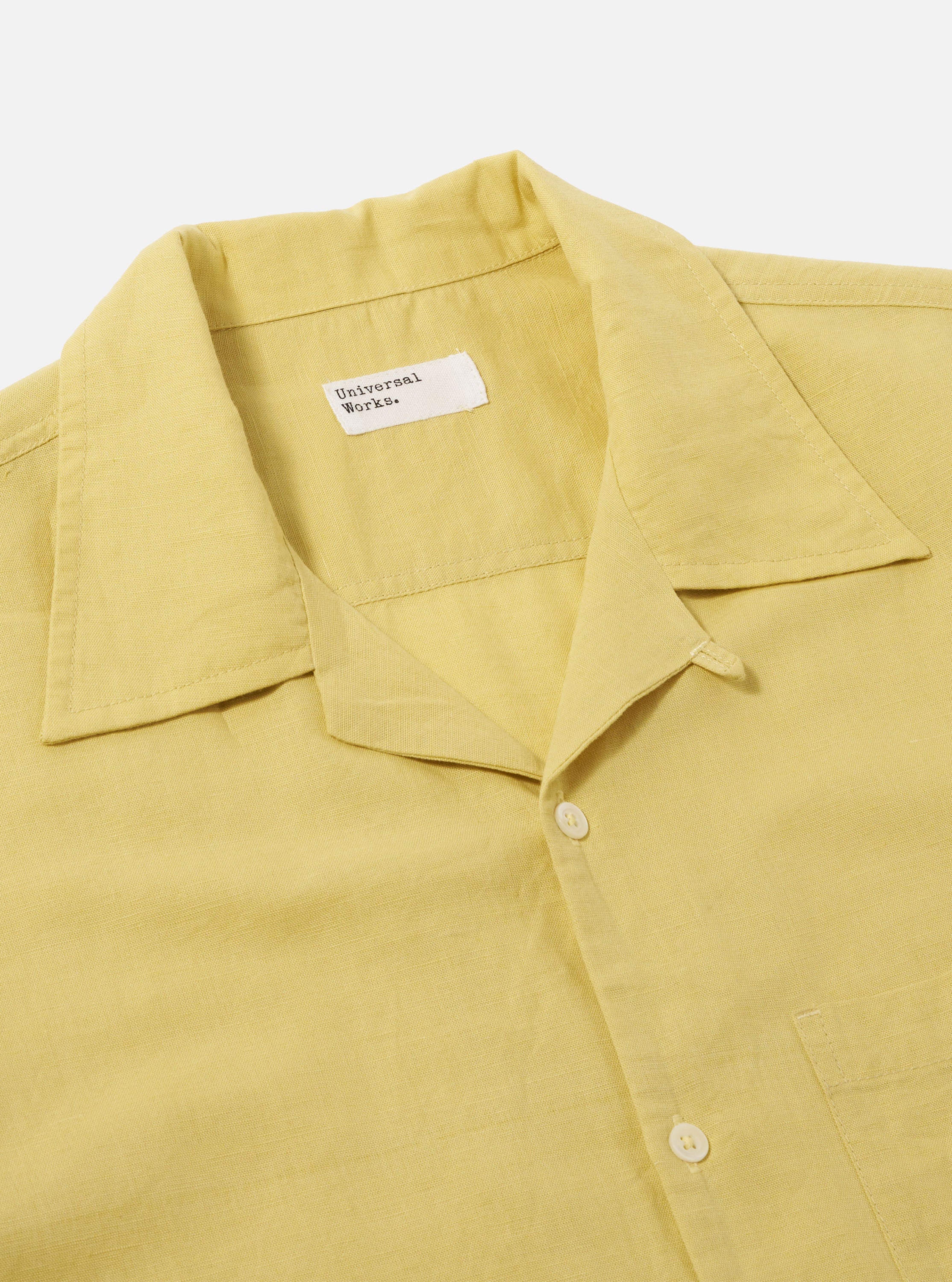 Lemon Linen Cotton Shirting Camp Shirt - Image 5