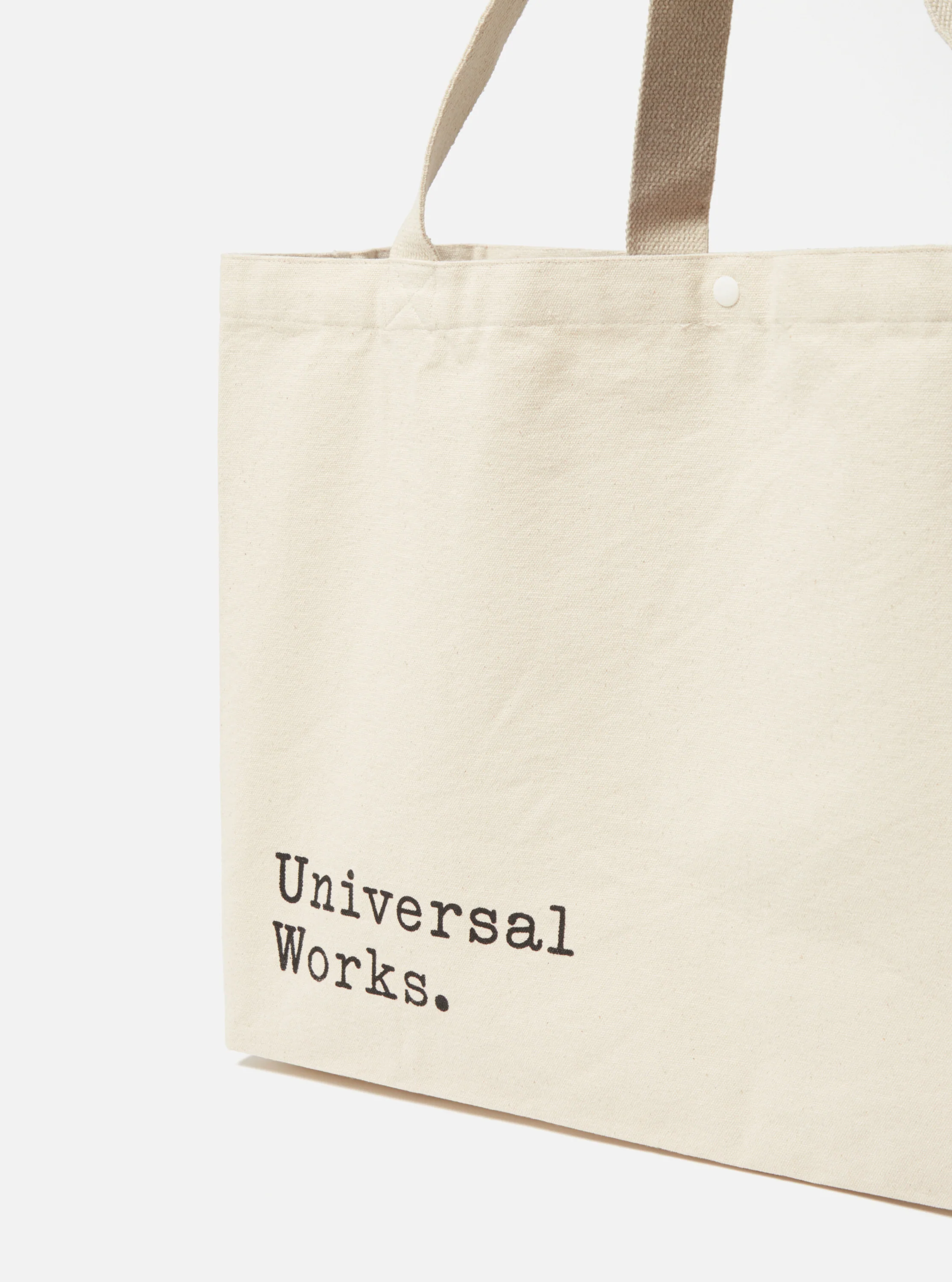 Ecru Cotton Canvas Tote Bag - Image 3
