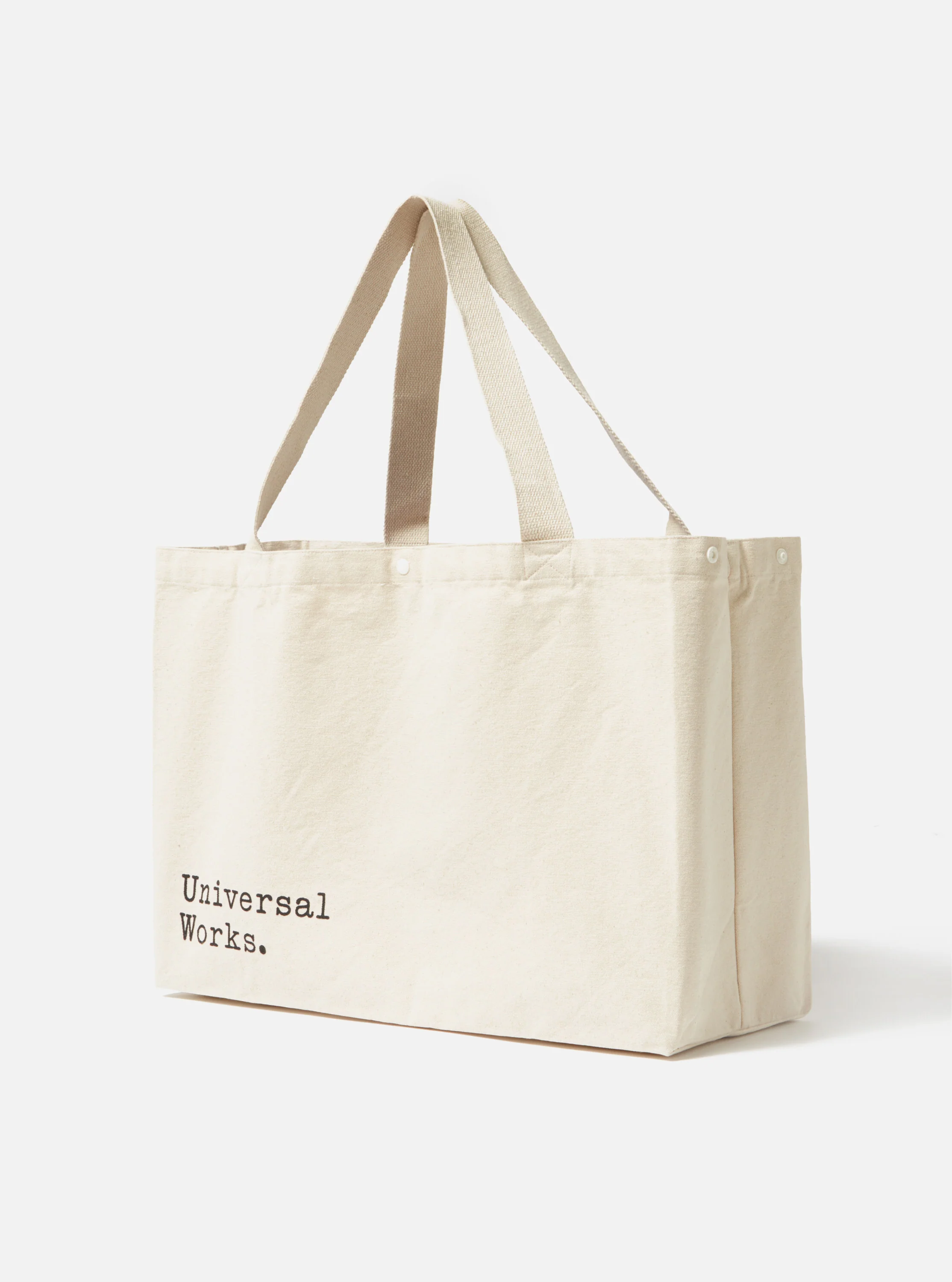 Ecru Cotton Canvas Tote Bag - Image 6