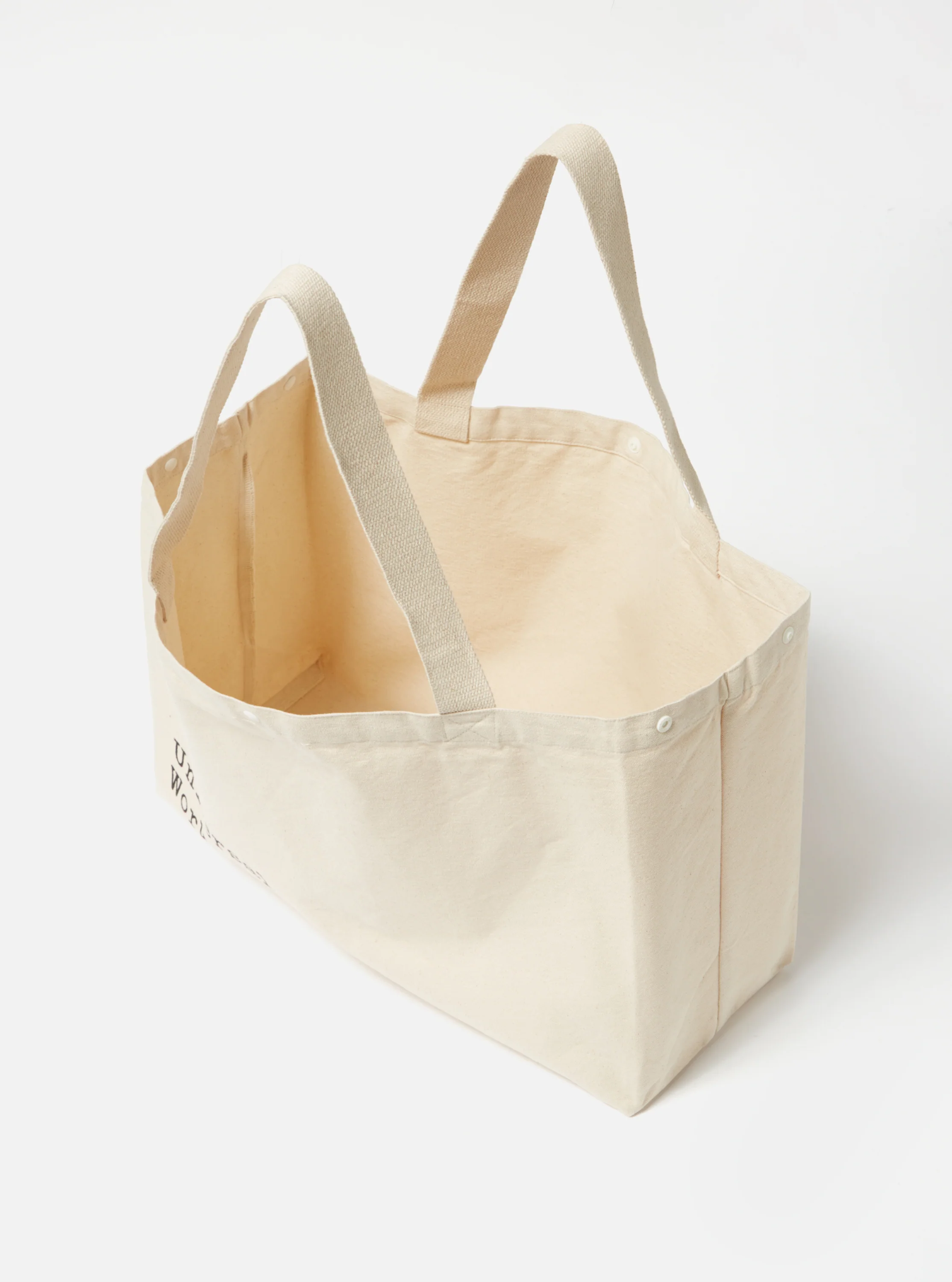 Ecru Cotton Canvas Tote Bag - Image 7