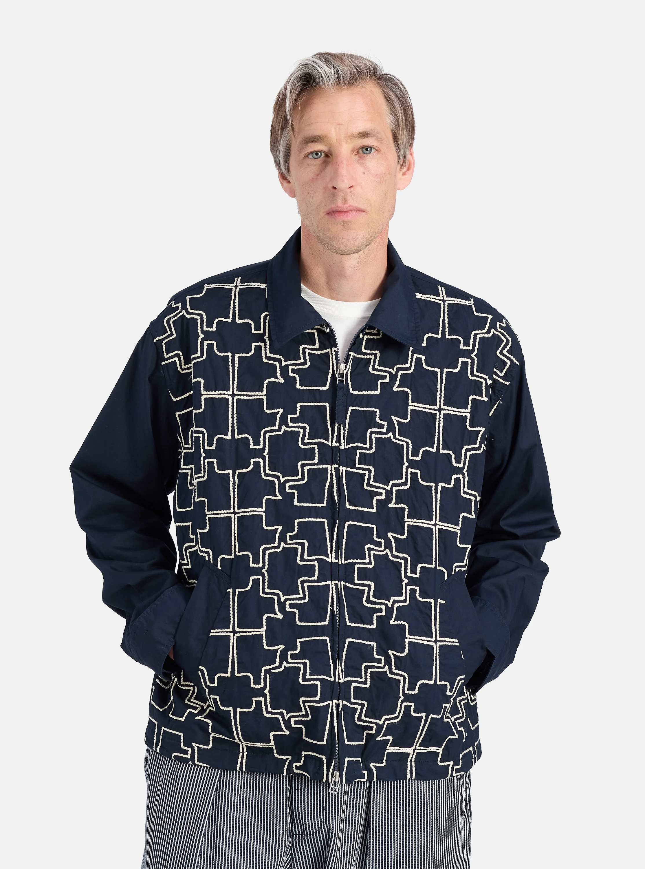 Navy Mitla Broadcloth Club Jacket - Image 2