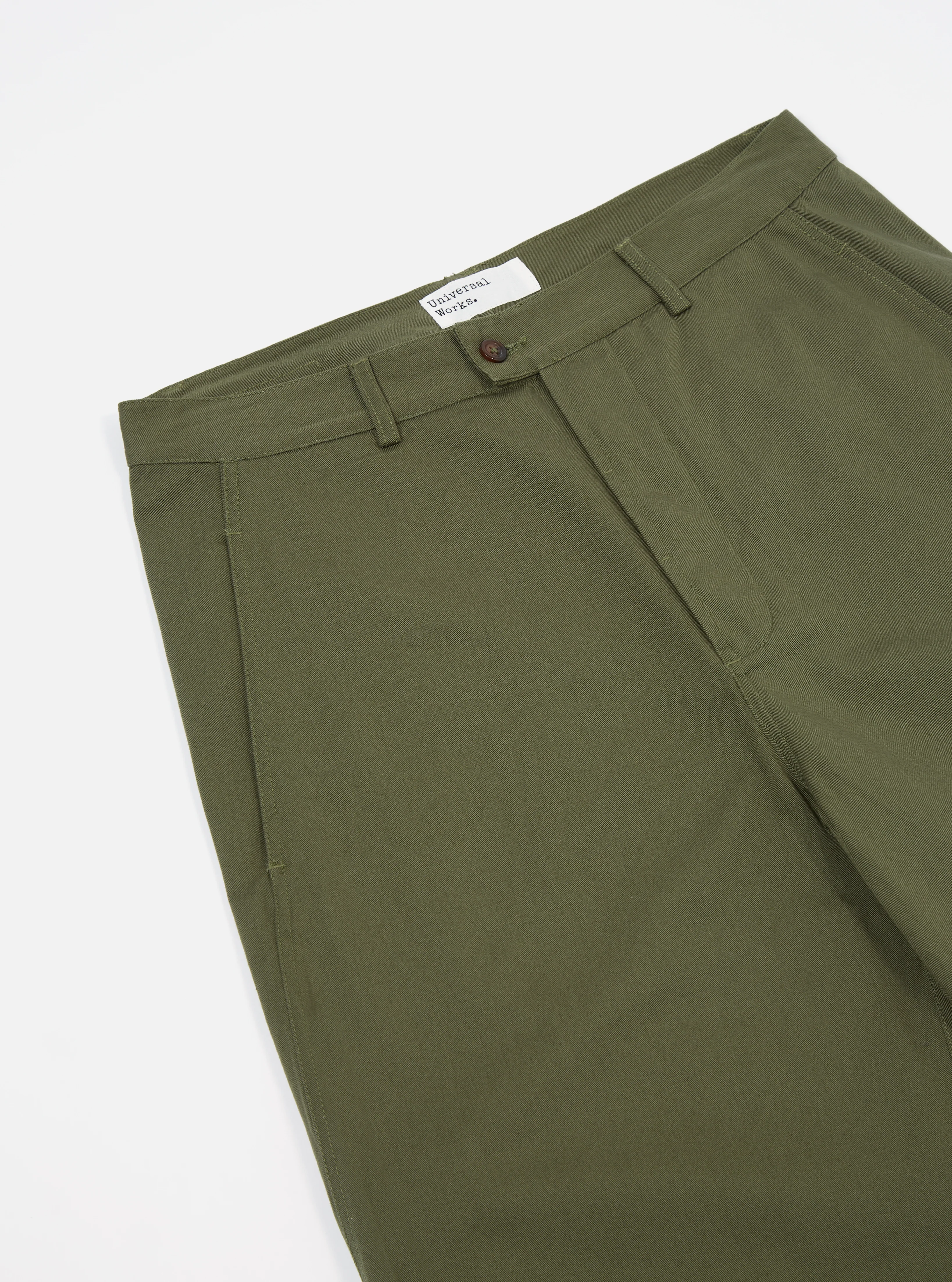 Light Olive Twill Curved Pant - Image 4