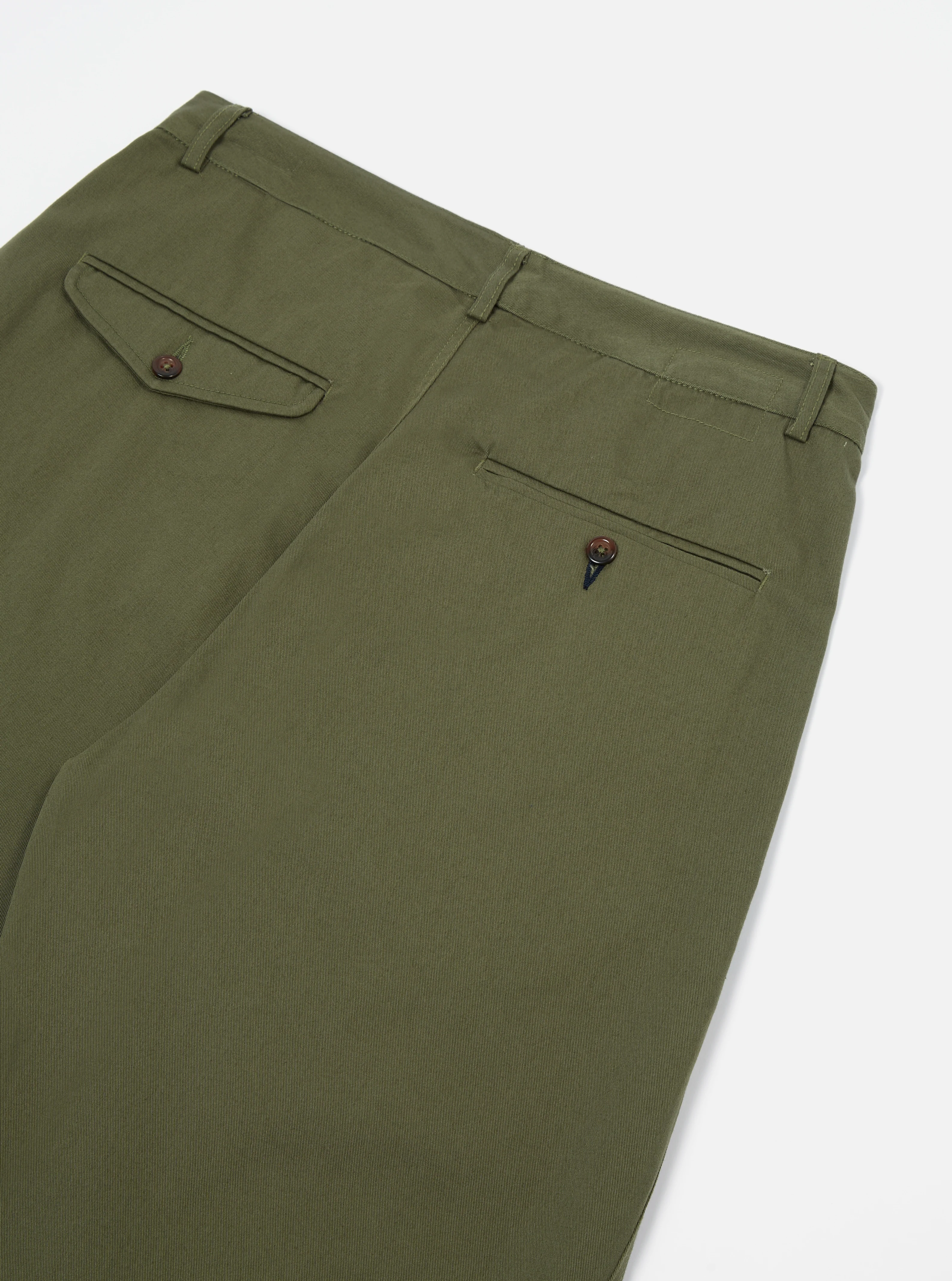 Light Olive Twill Curved Pant - Image 5
