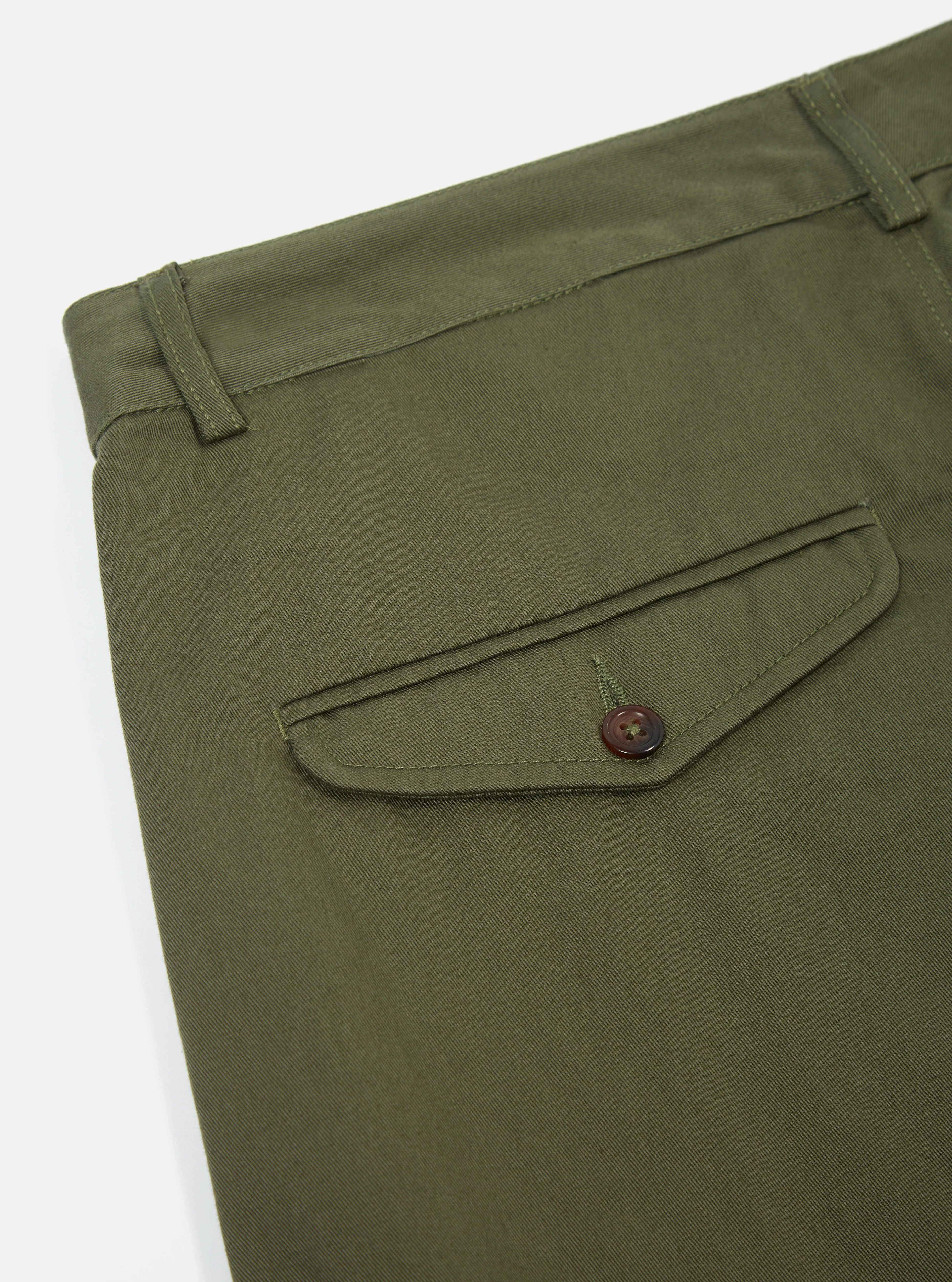 Light Olive Twill Curved Pant - Image 7