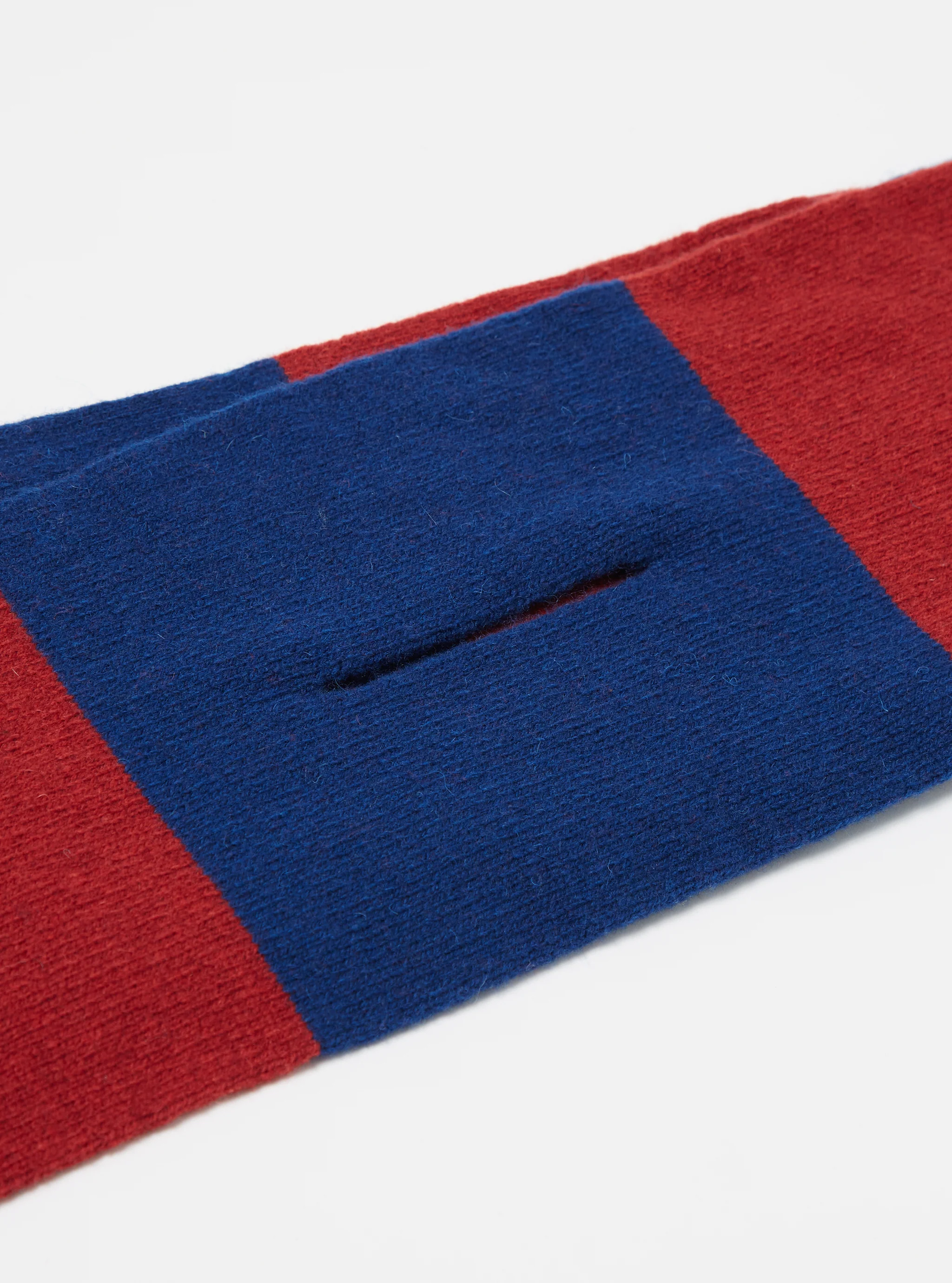 Red/Blue Soft Wool Deluxe Football Scarf - Image 3