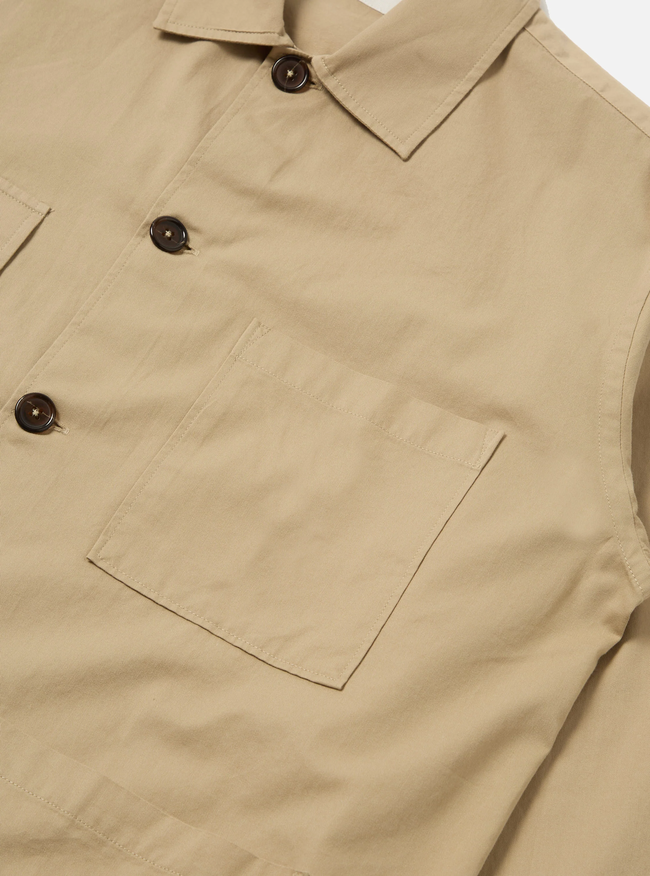 Sand Military Cotton Dockside Overshirt - Image 6