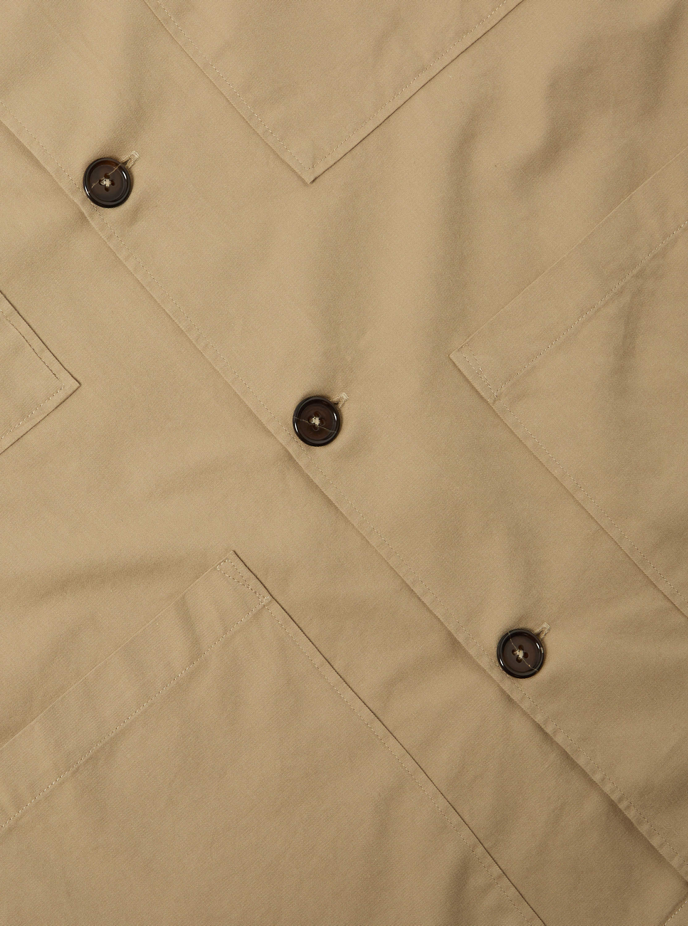 Sand Military Cotton Dockside Overshirt - Image 7