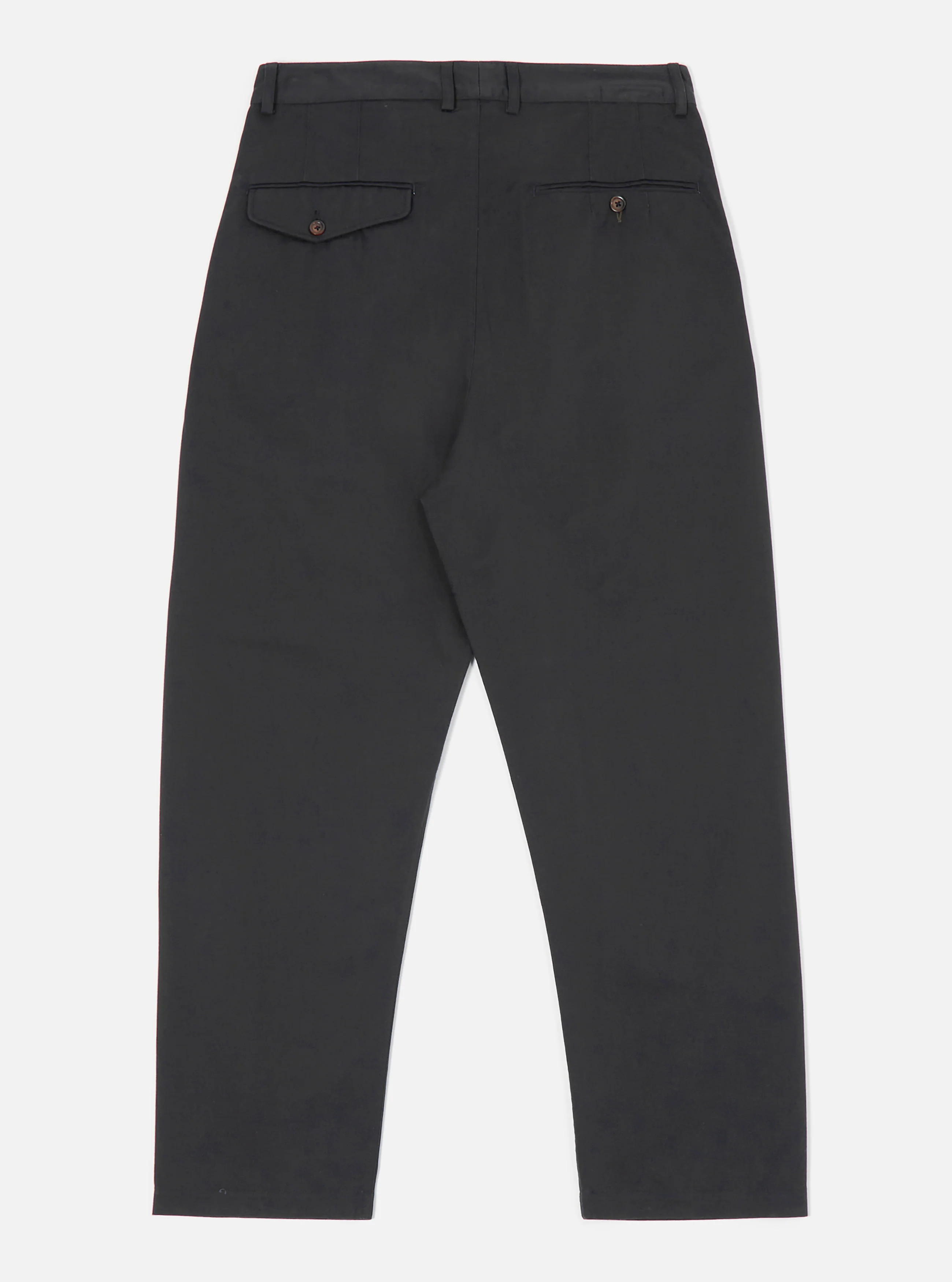 Black Twill Double Pleat Pant - Image 3