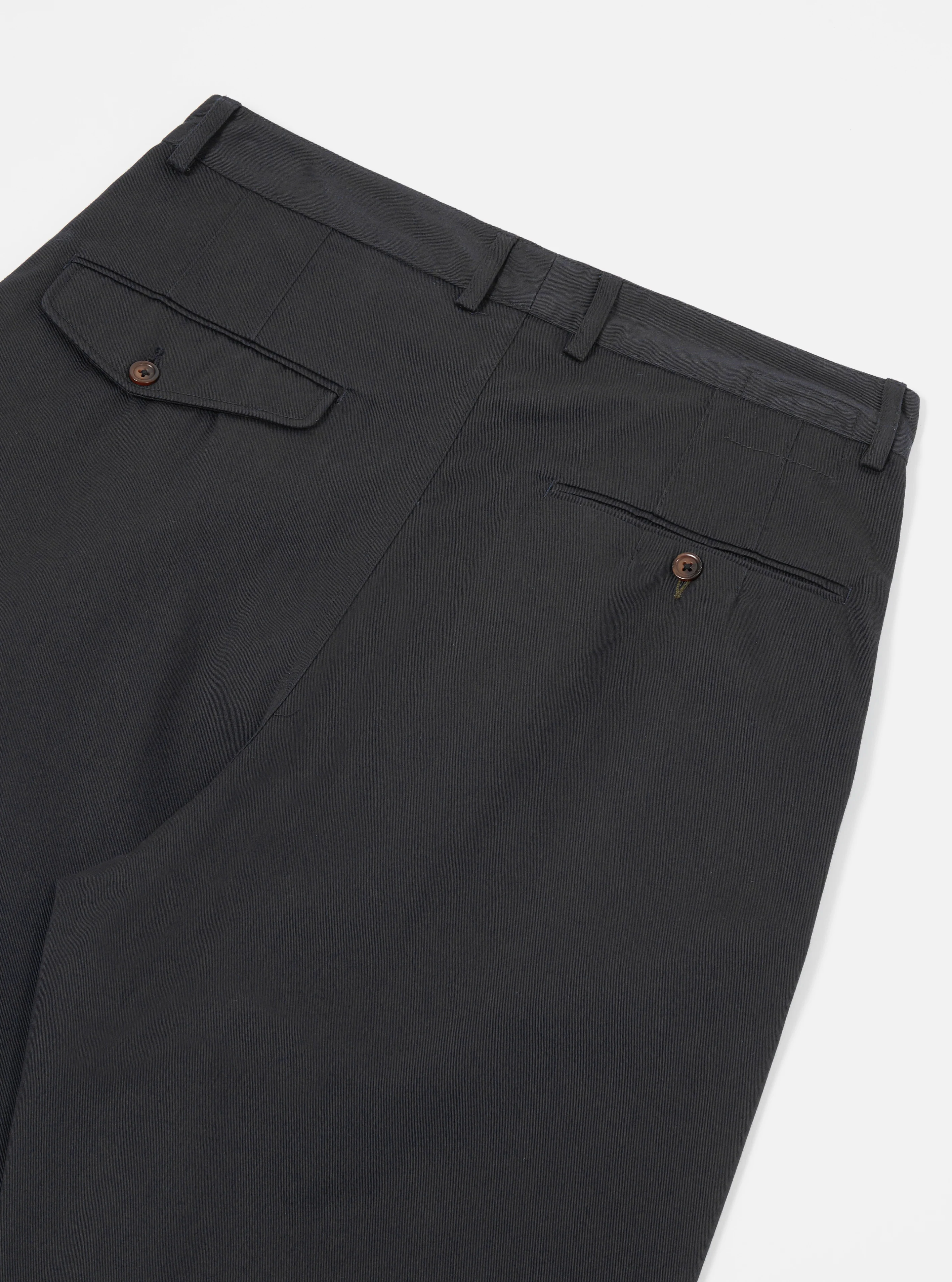 Black Twill Double Pleat Pant - Image 5