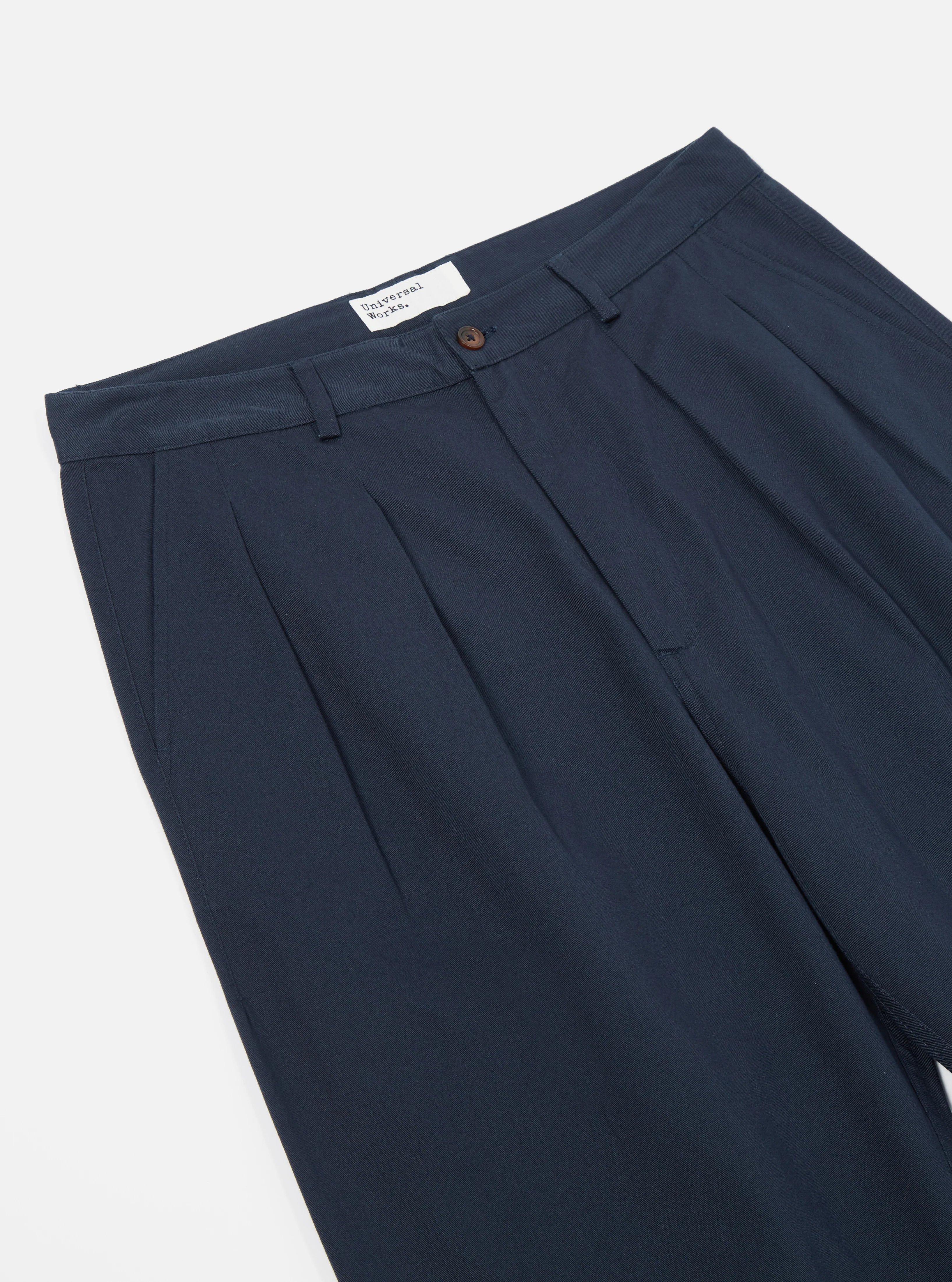 Navy Twill Double Pleat Pant - Image 4