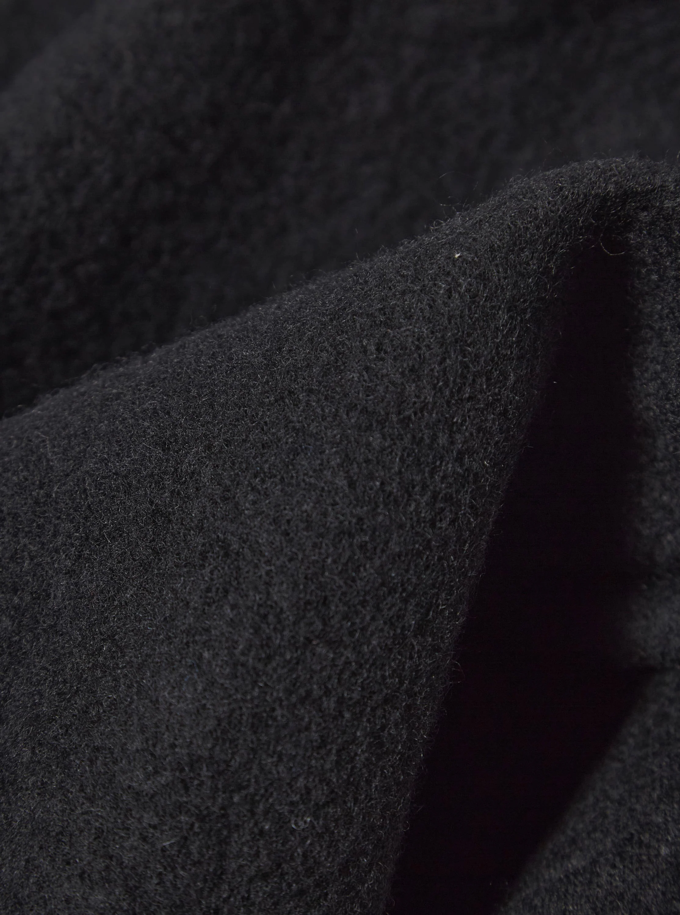 Black Wool Fleece Field Jacket - Image 4