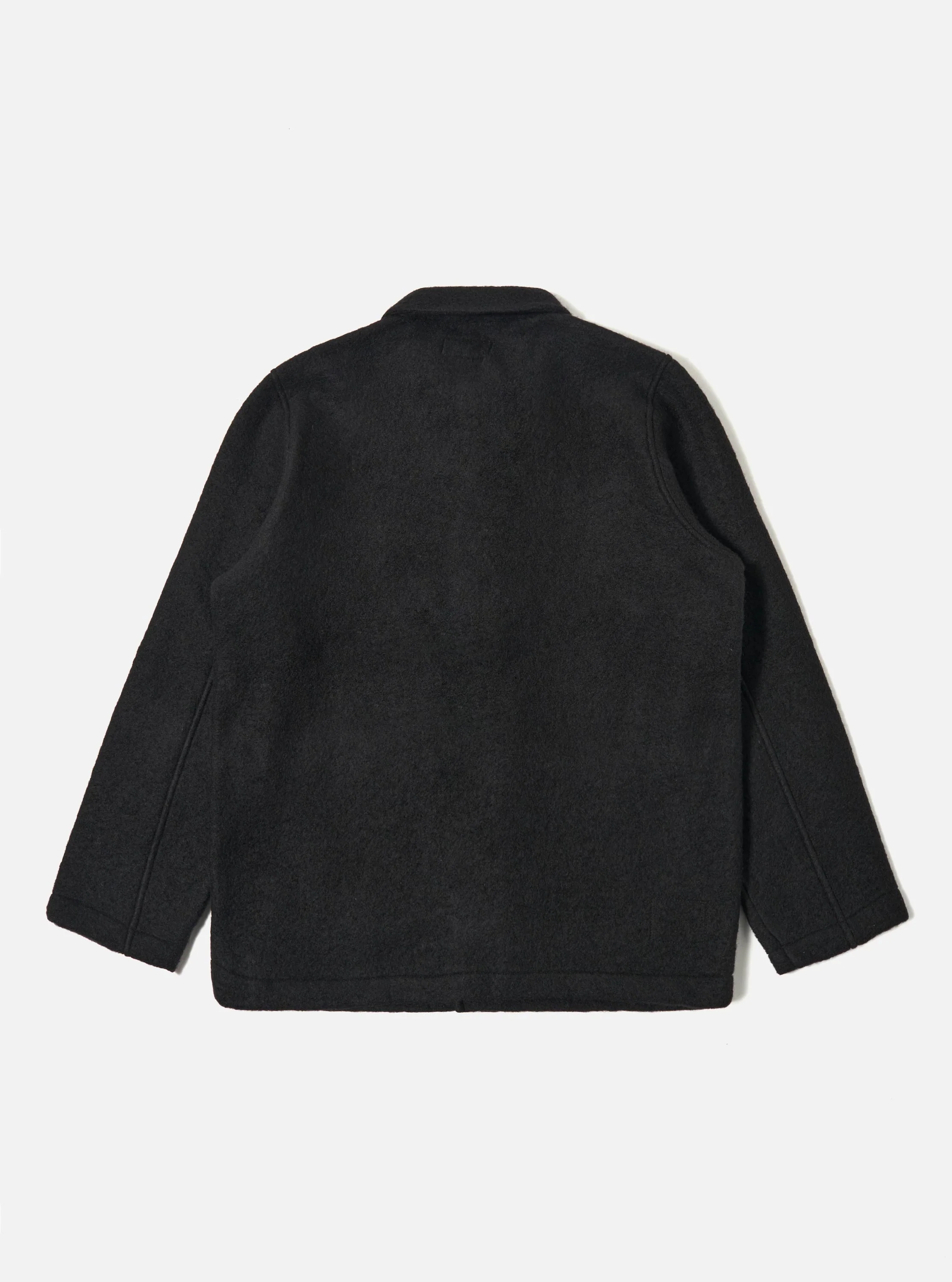 Black Wool Fleece Field Jacket - Image 5
