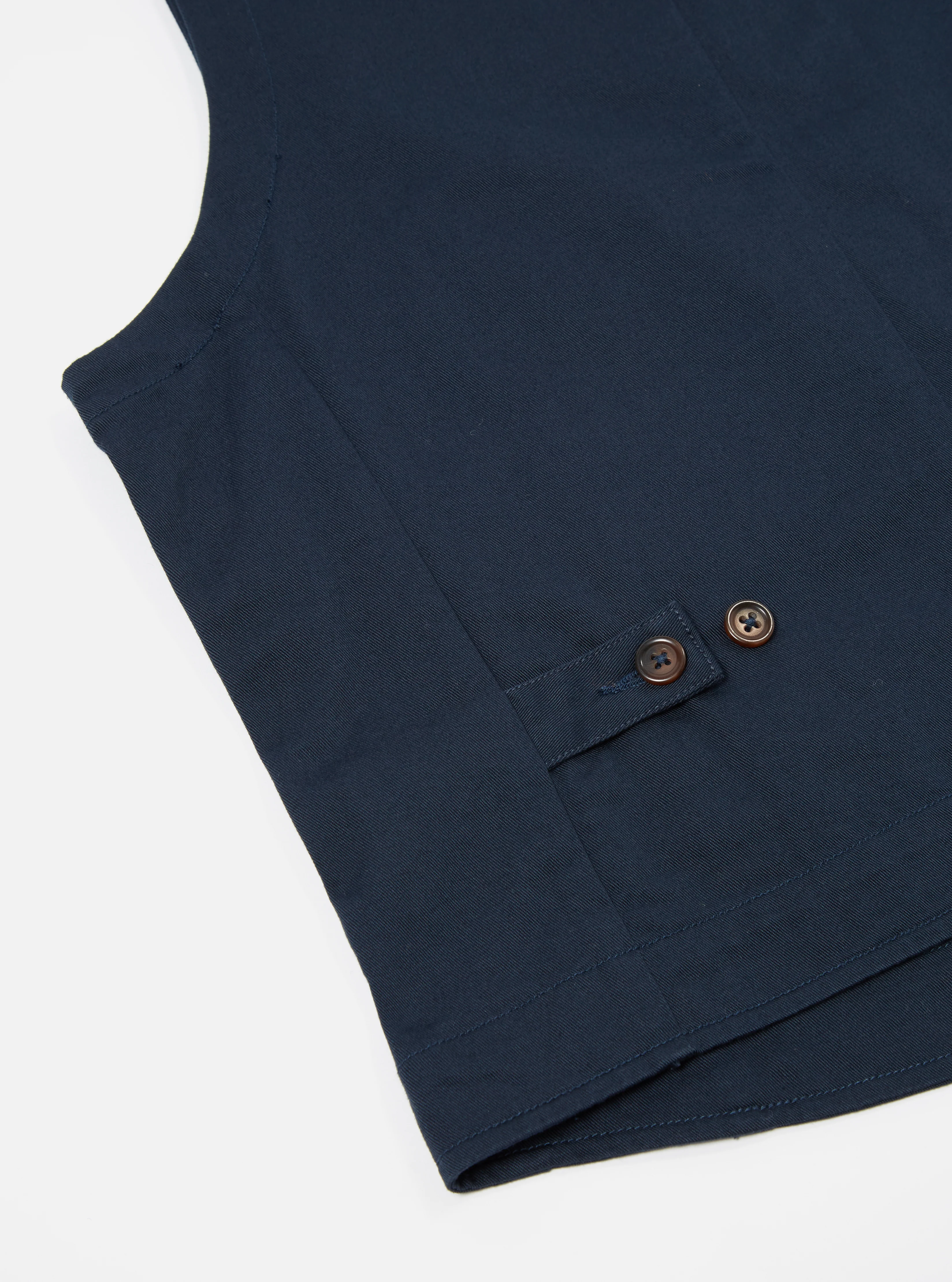 Navy Twill Field Waistcoat - Image 7