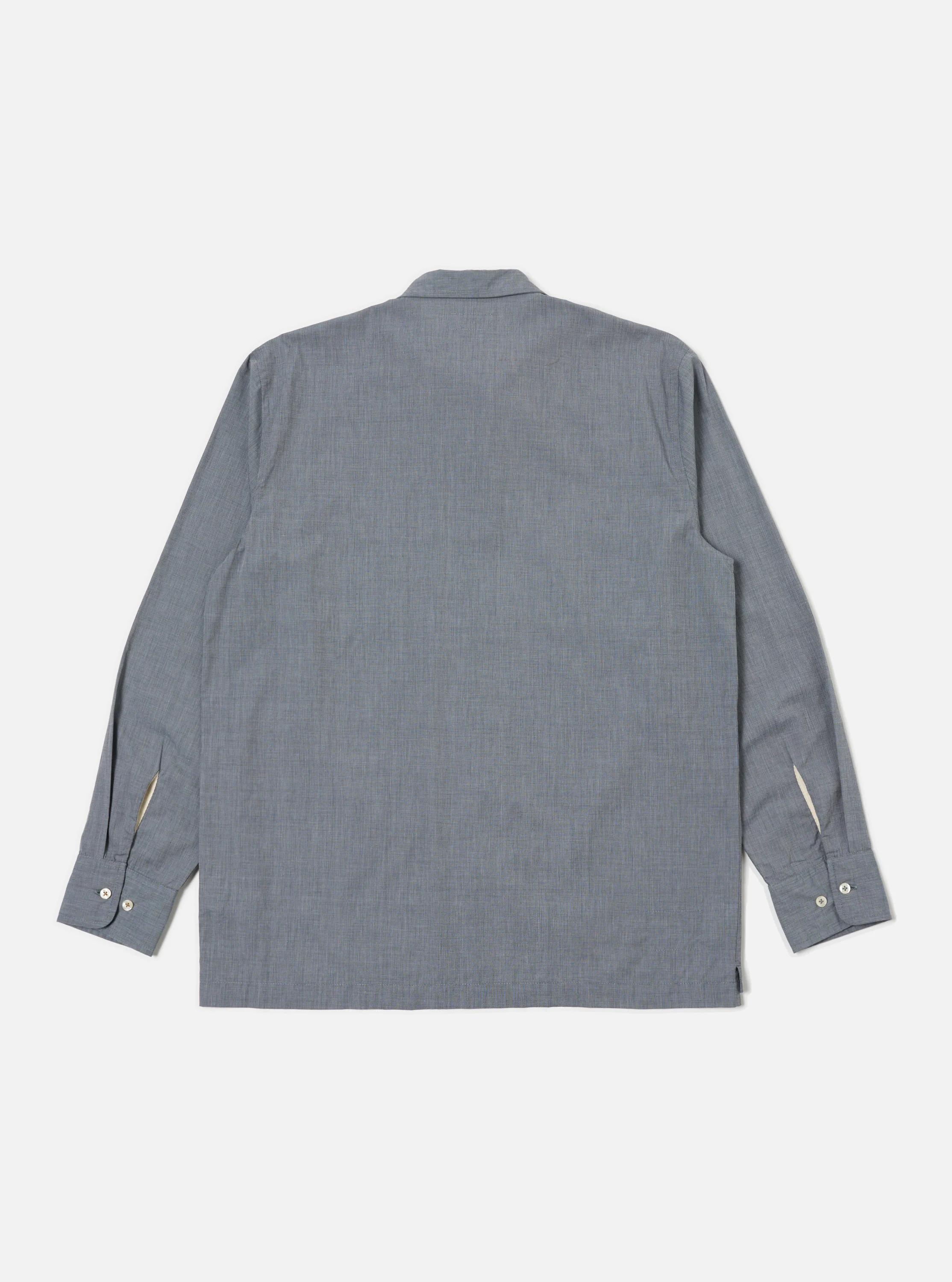 Grey End On End Cotton Garage Shirt - Image 4