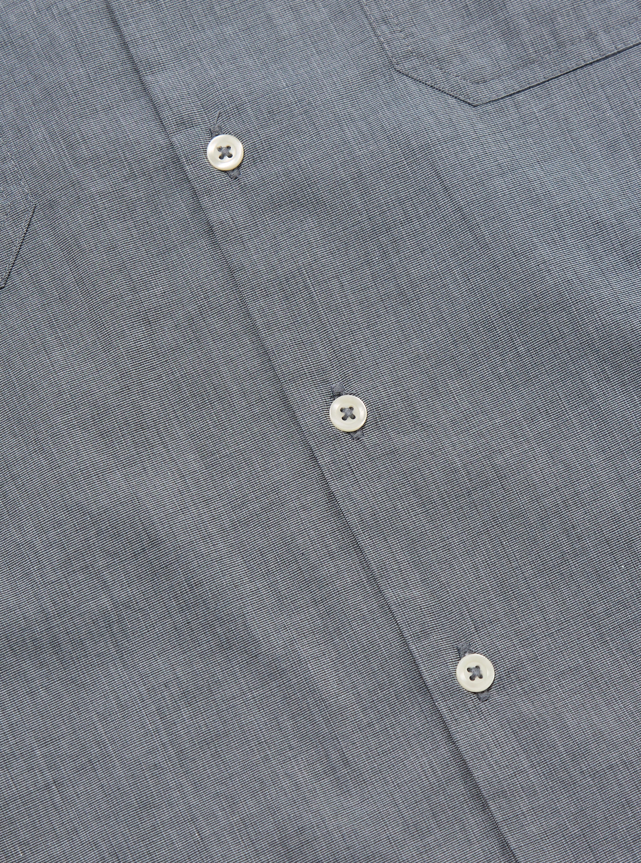 Grey End On End Cotton Garage Shirt - Image 6