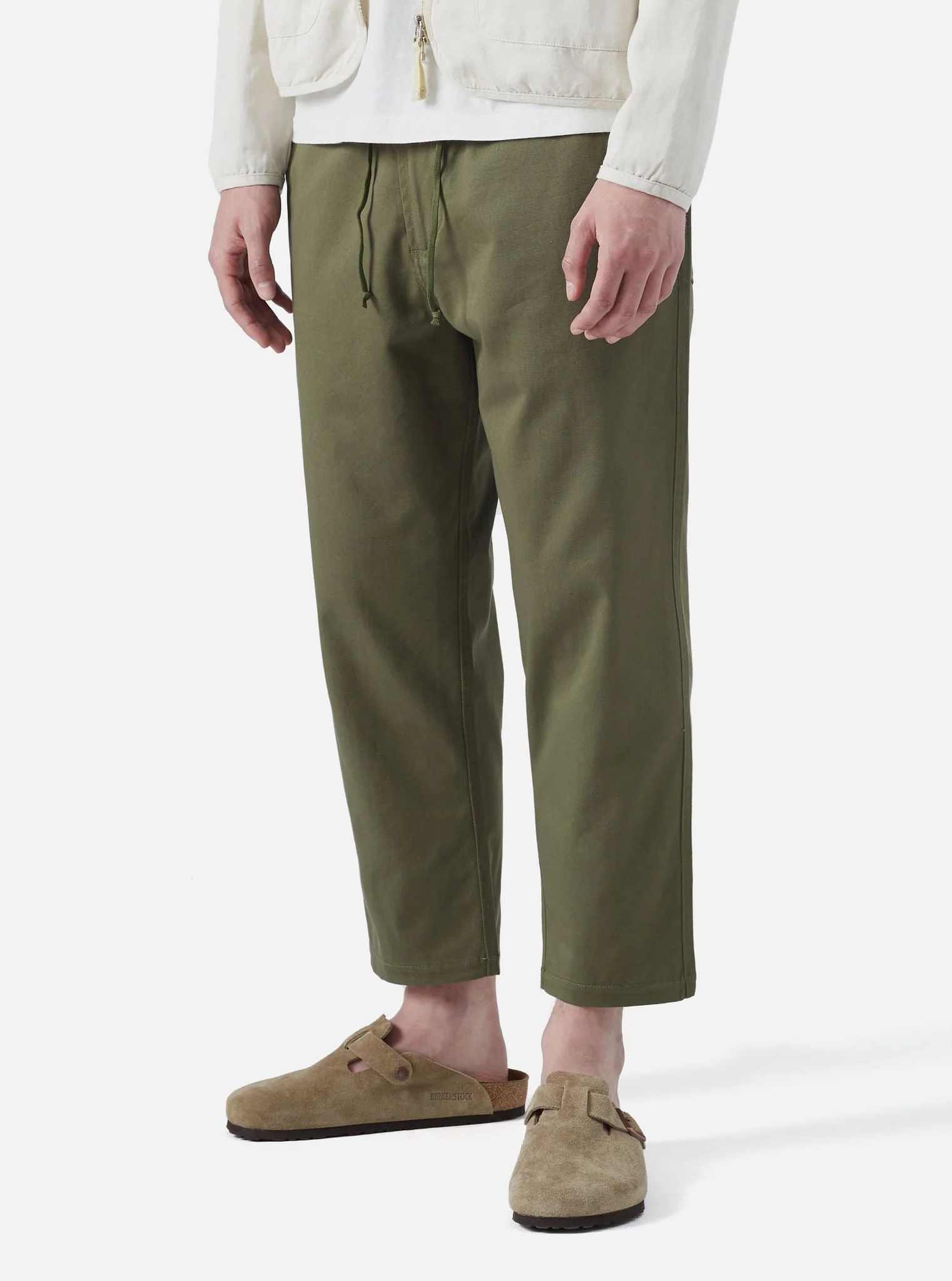 Light Olive Twill Hi Water Trouser - Image 2