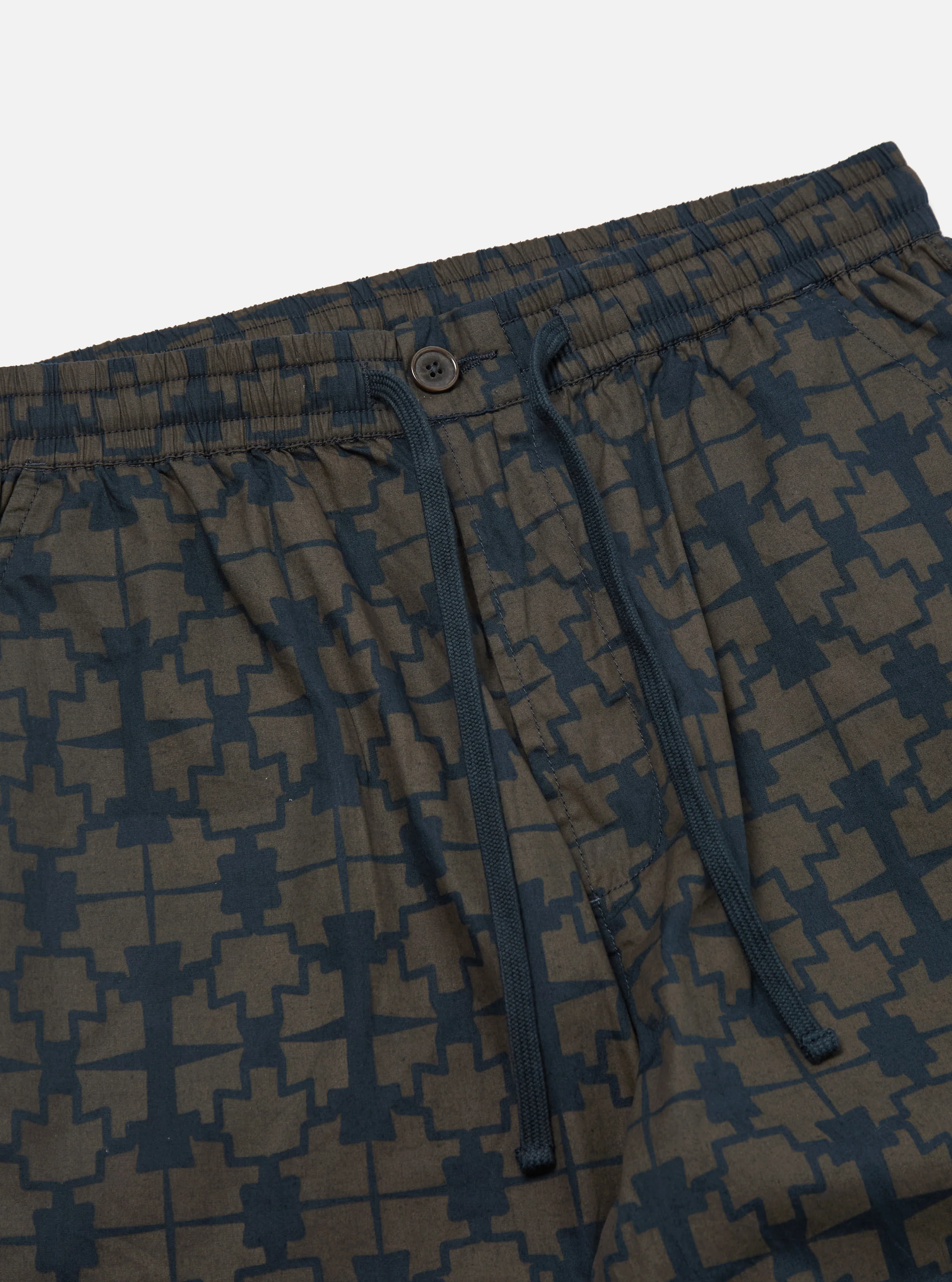 Navy Mitla Print Cotton Hi Water Trouser - Image 5