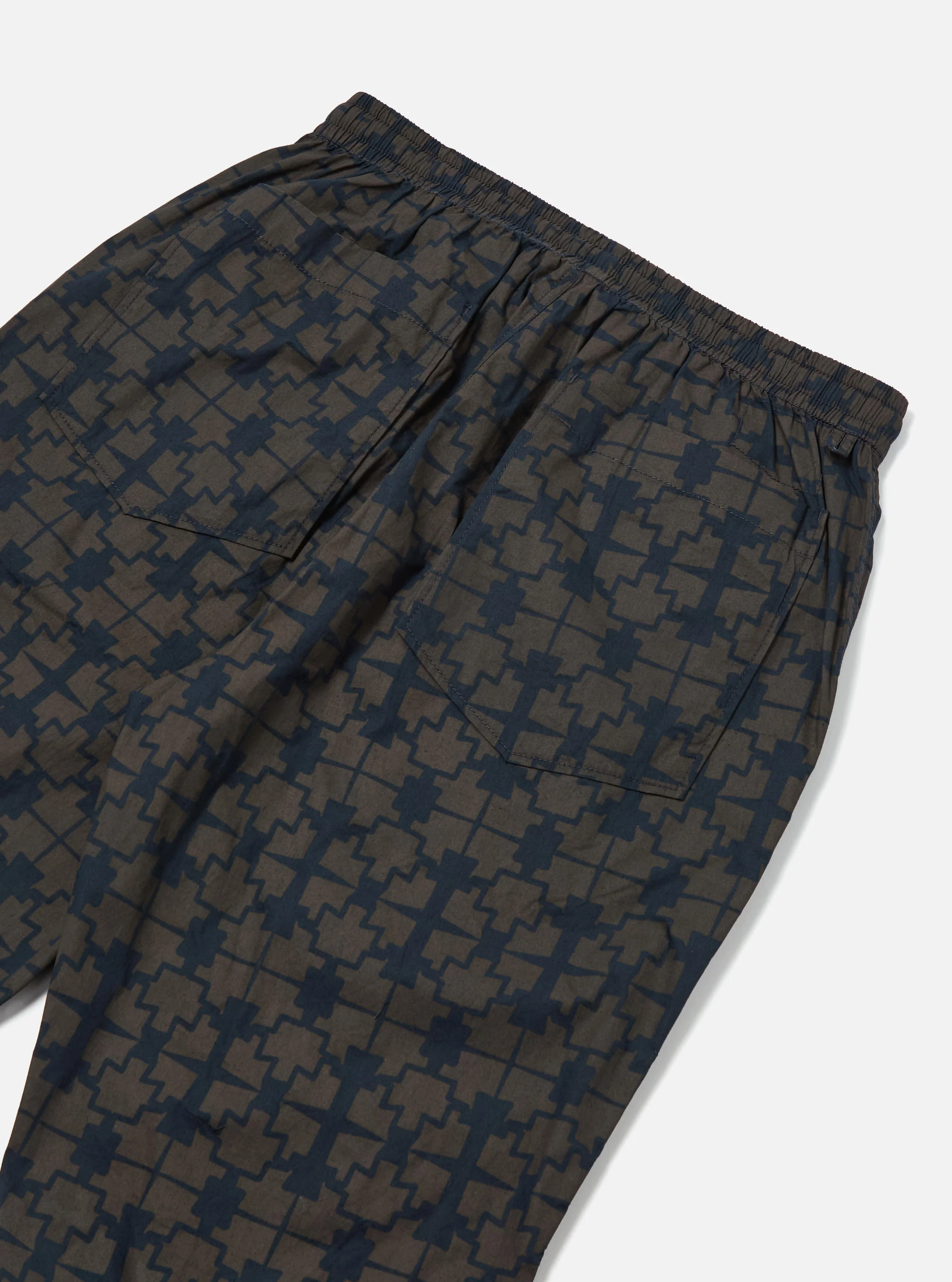 Navy Mitla Print Cotton Hi Water Trouser - Image 6
