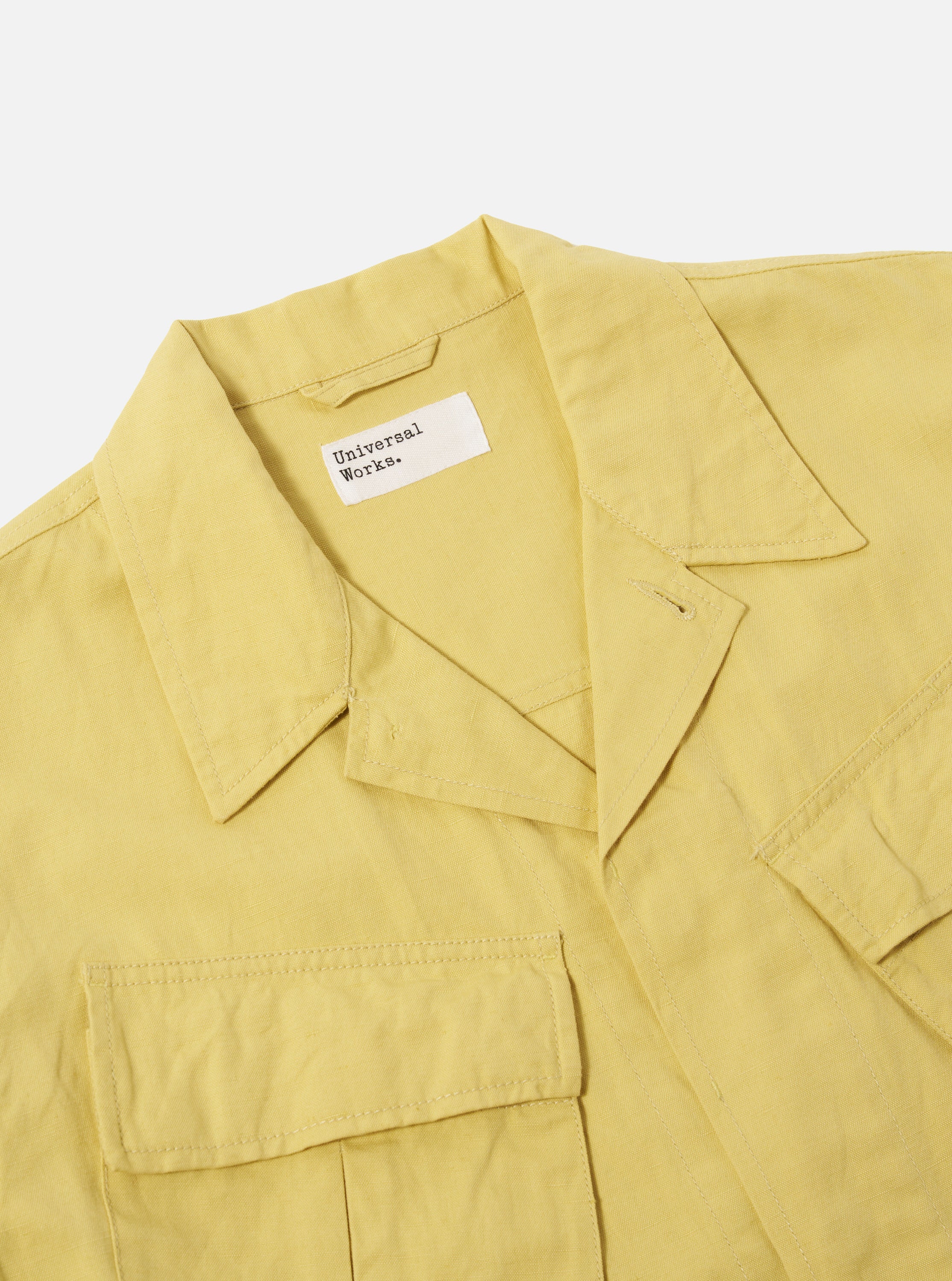 Lemon Linen Slub Weave Jungle Jacket - Image 4
