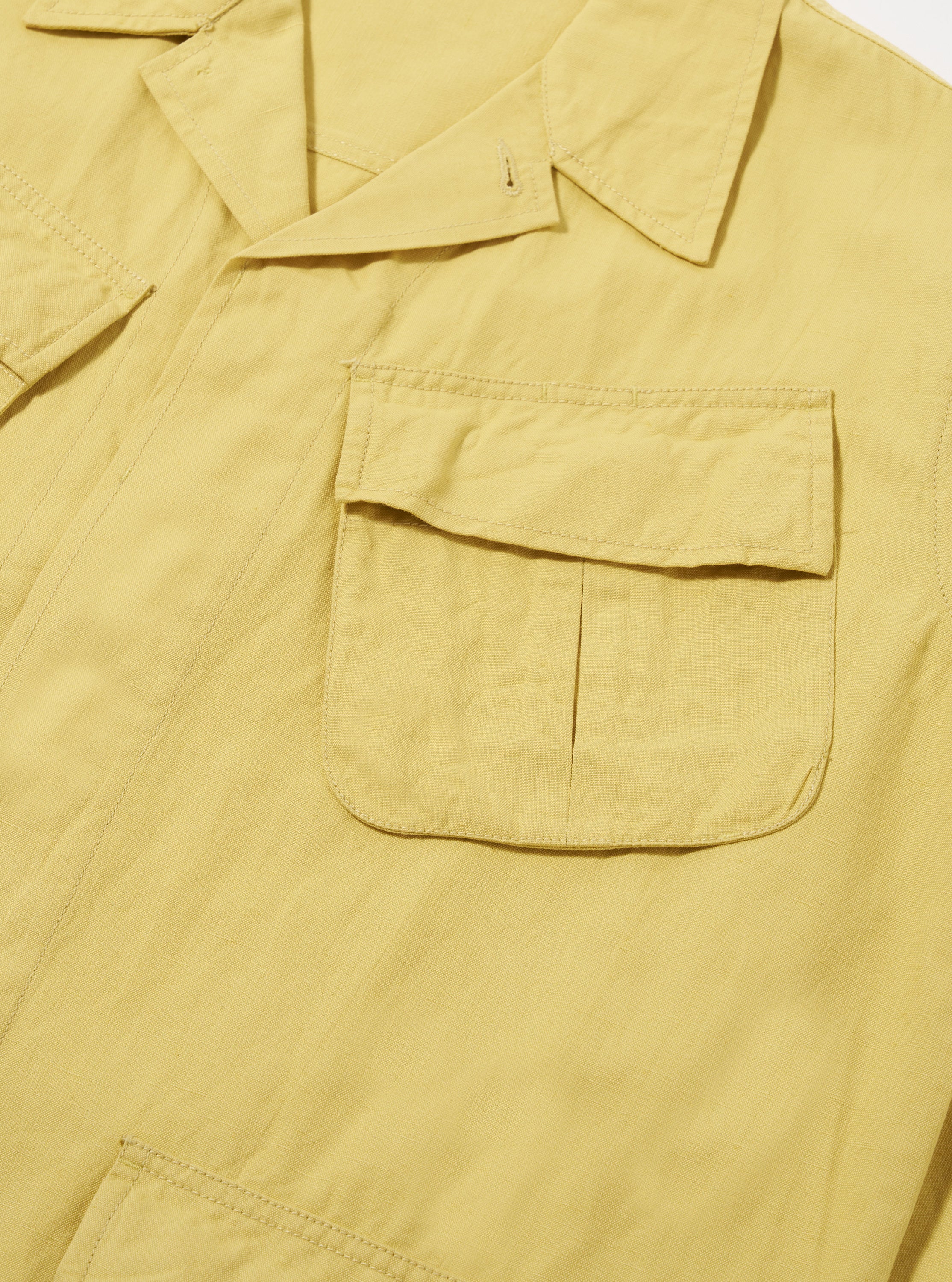 Lemon Linen Slub Weave Jungle Jacket - Image 5