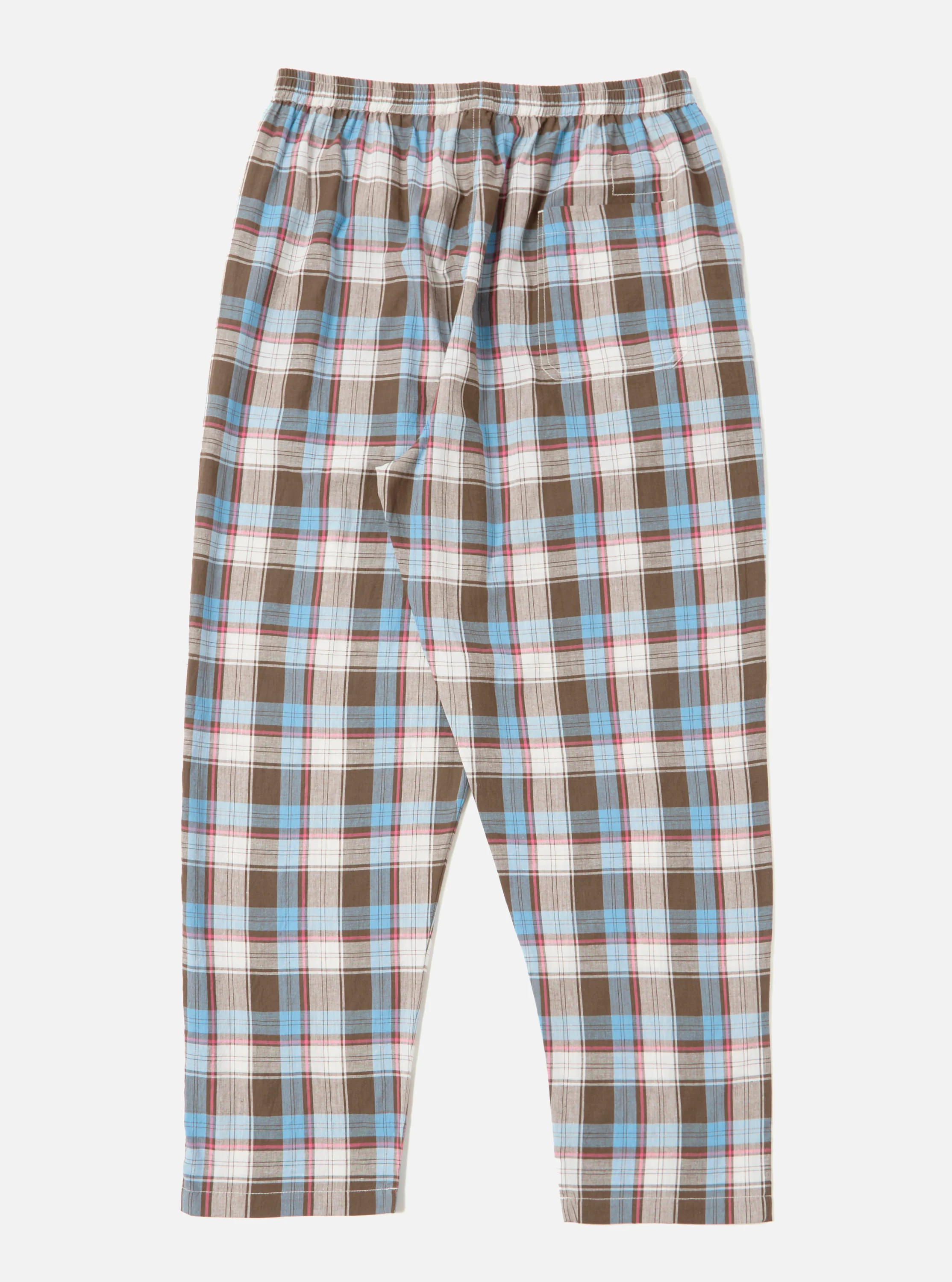 Blue/Brown Check 3 Long Pyjama Set - Image 10