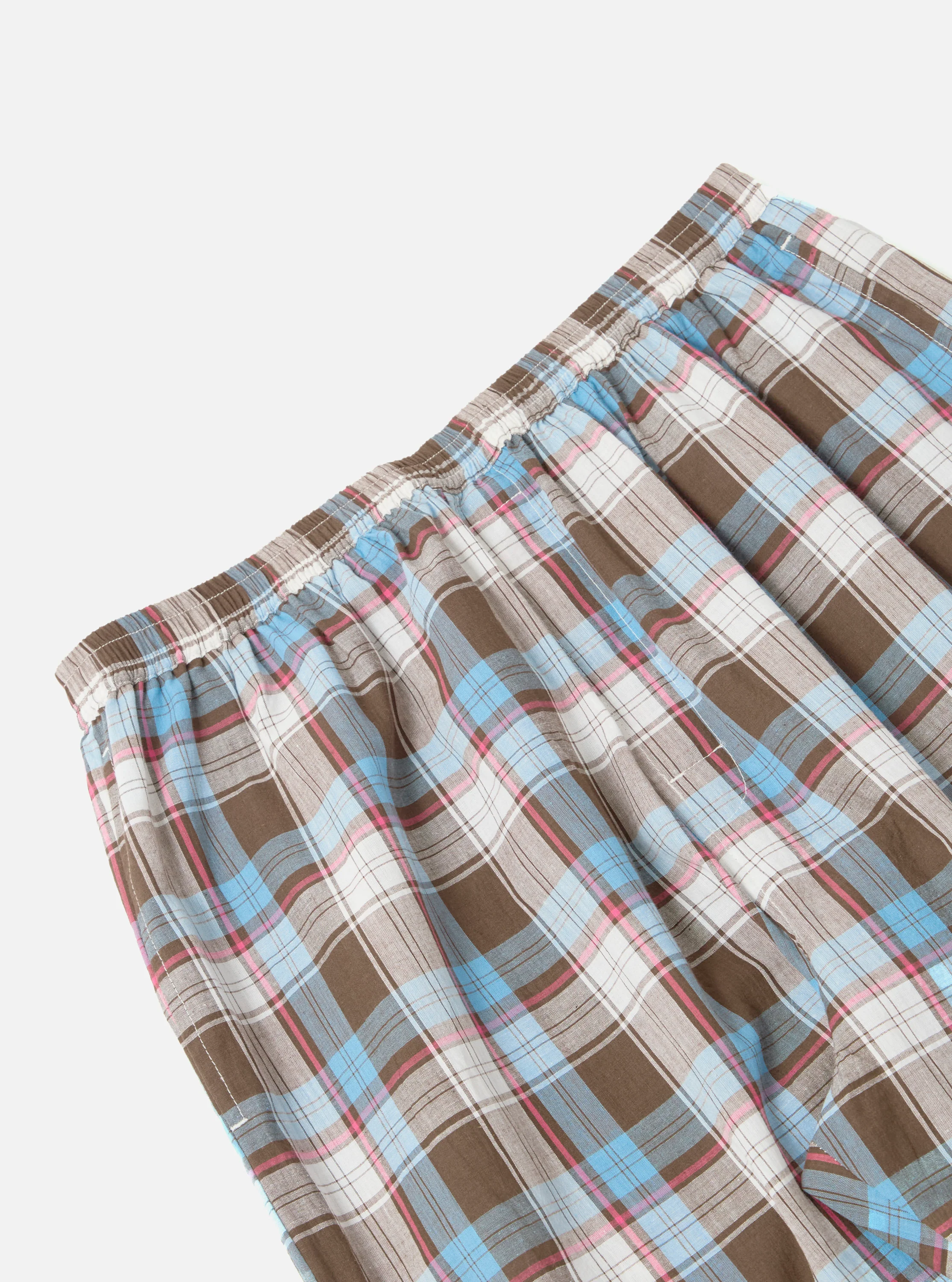 Blue/Brown Check 3 Long Pyjama Set - Image 11