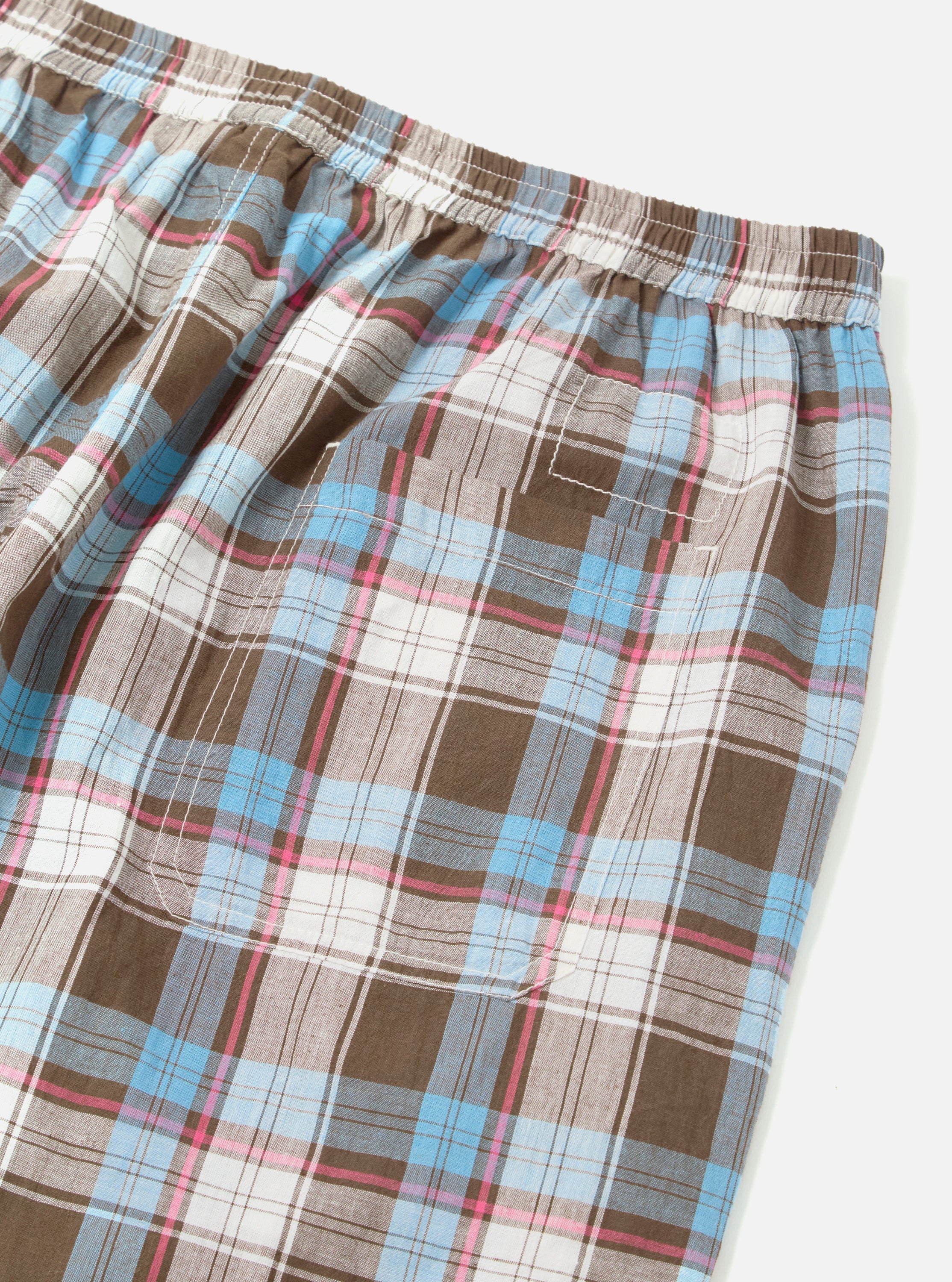 Blue/Brown Check 3 Long Pyjama Set - Image 12