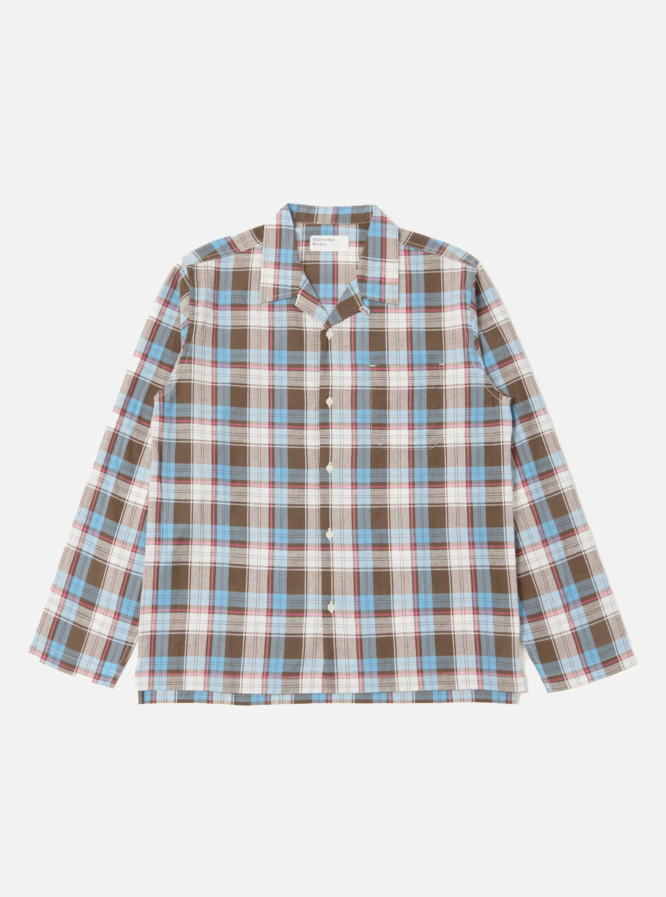 Blue/Brown Check 3 Long Pyjama Set - Image 3