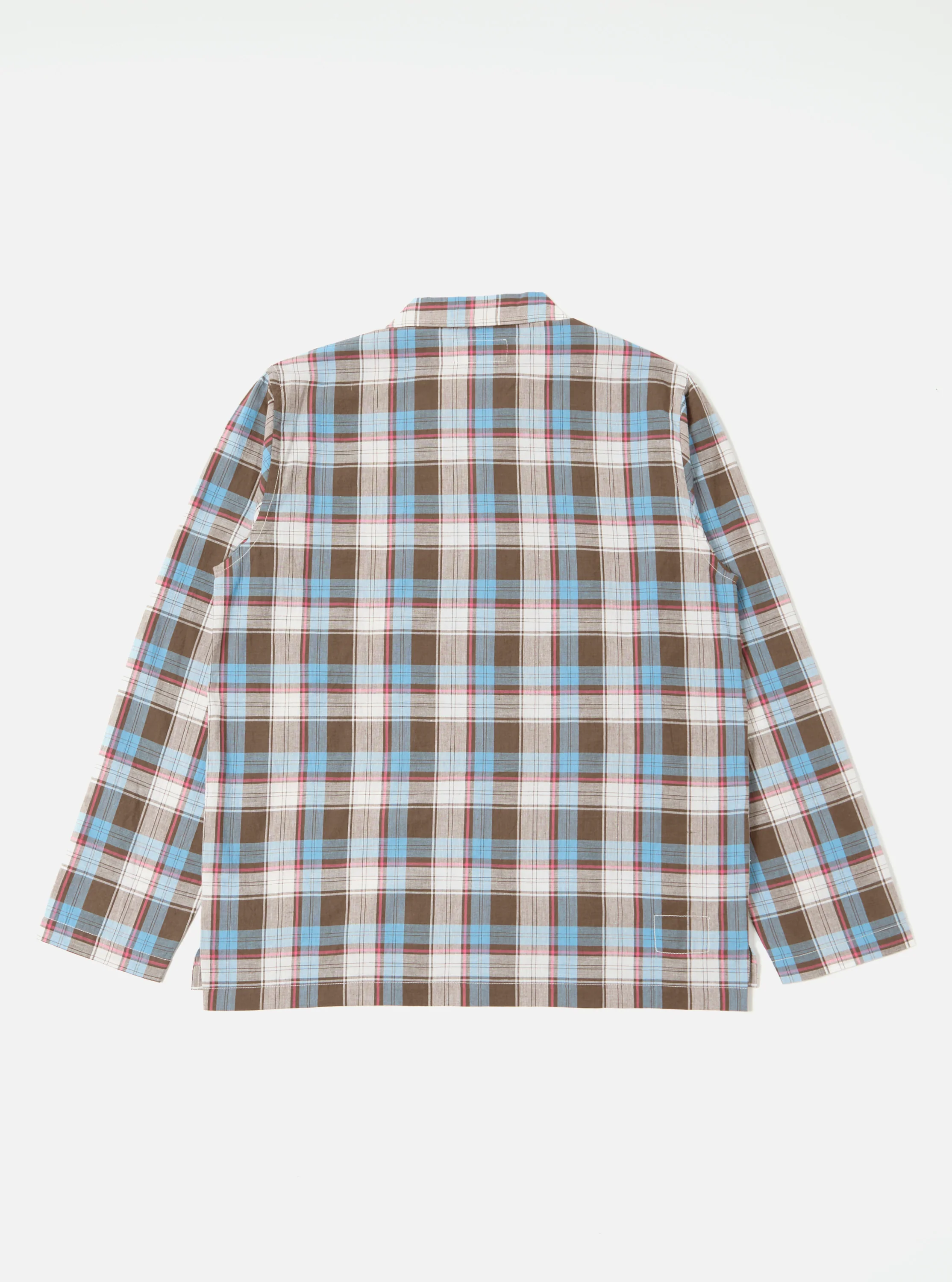 Blue/Brown Check 3 Long Pyjama Set - Image 4