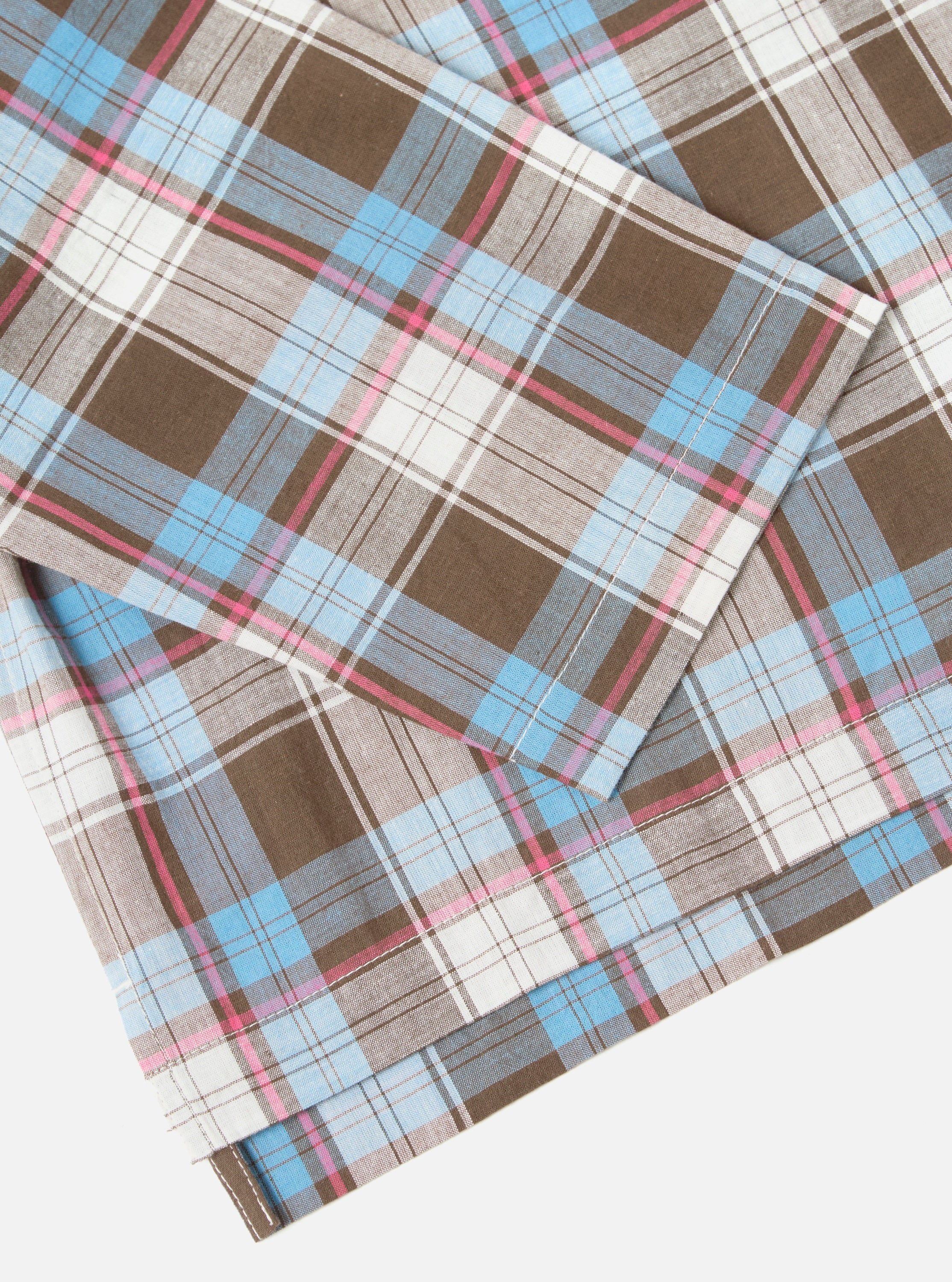 Blue/Brown Check 3 Long Pyjama Set - Image 8