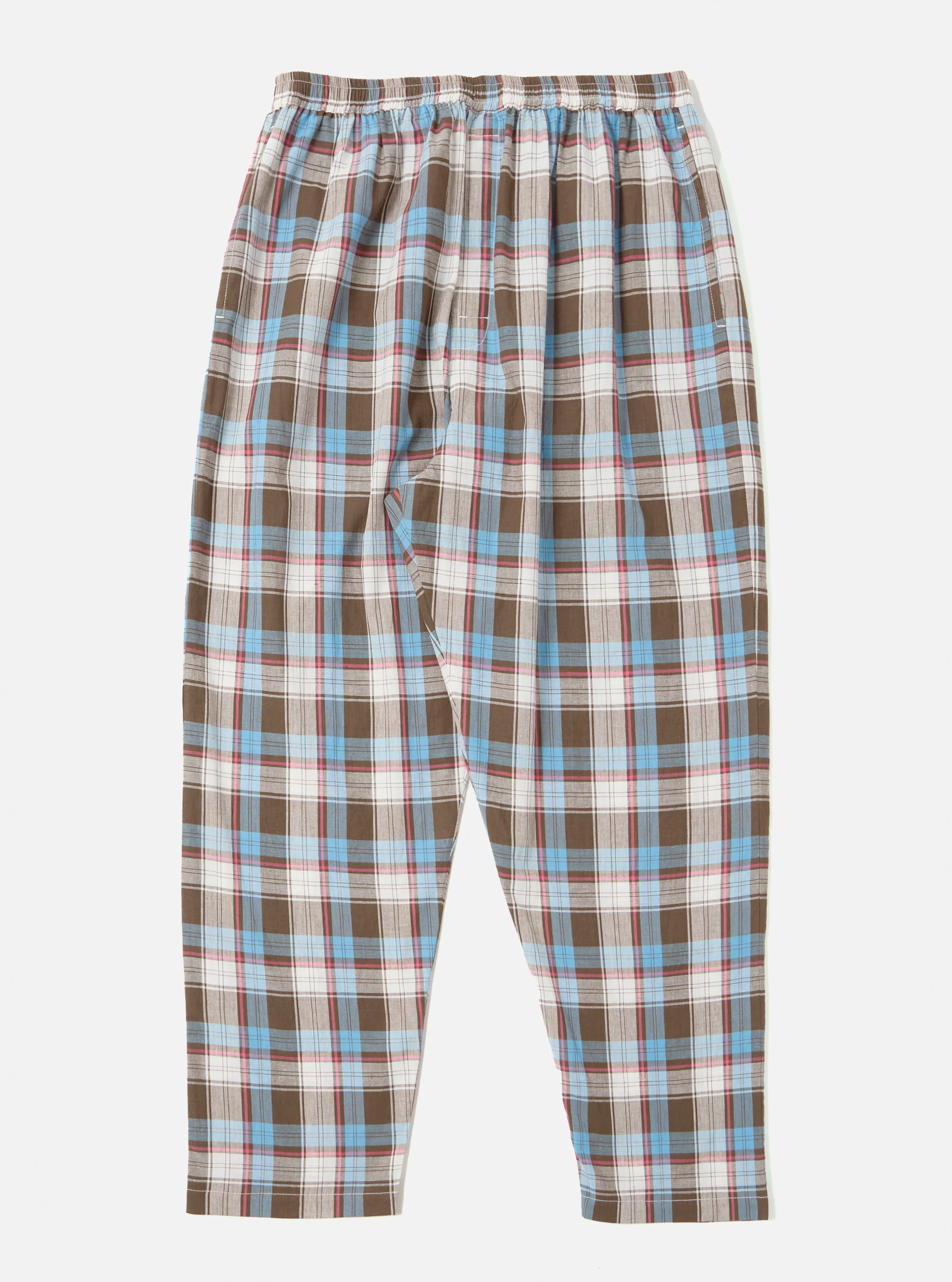 Blue/Brown Check 3 Long Pyjama Set - Image 9