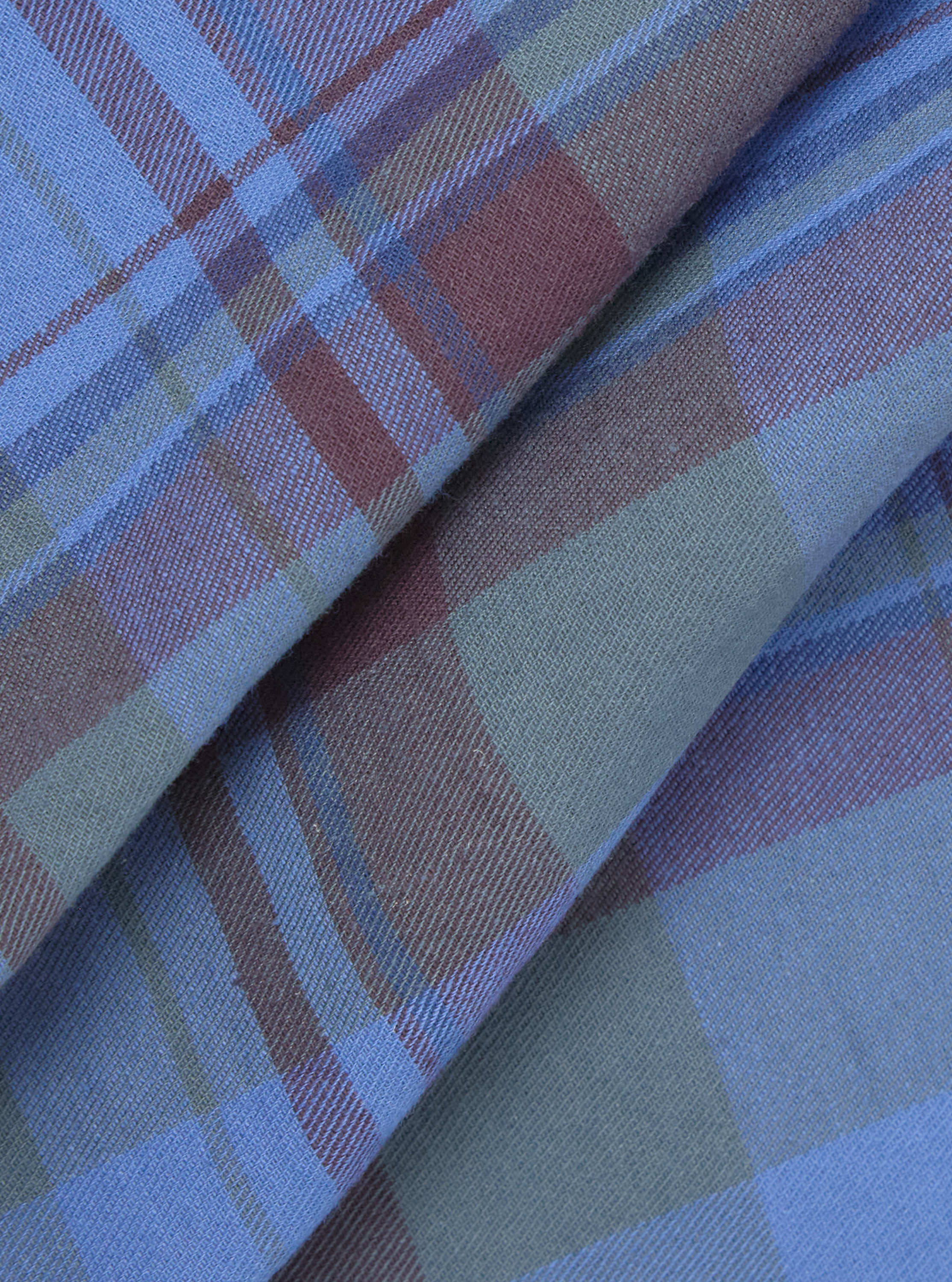 Blue Kip Check Long Pyjama Set - Image 2