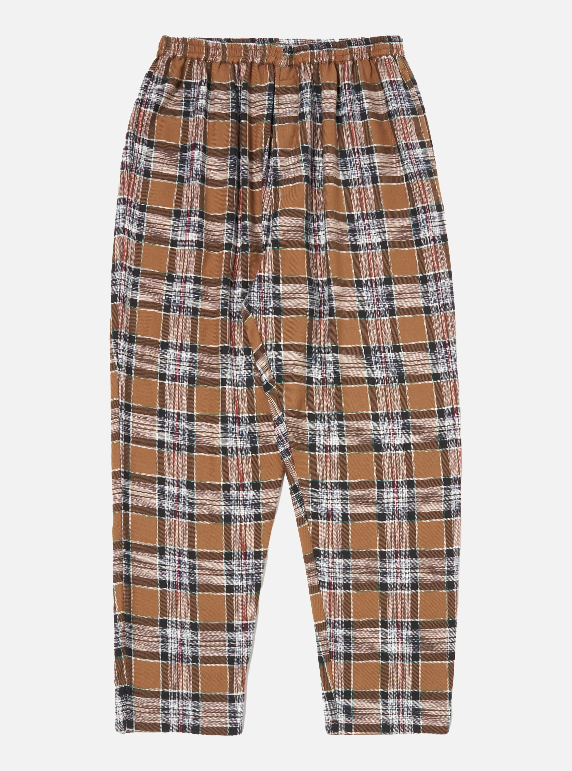 Brown Ikat Twill Check Long Pyjama Set - Image 5