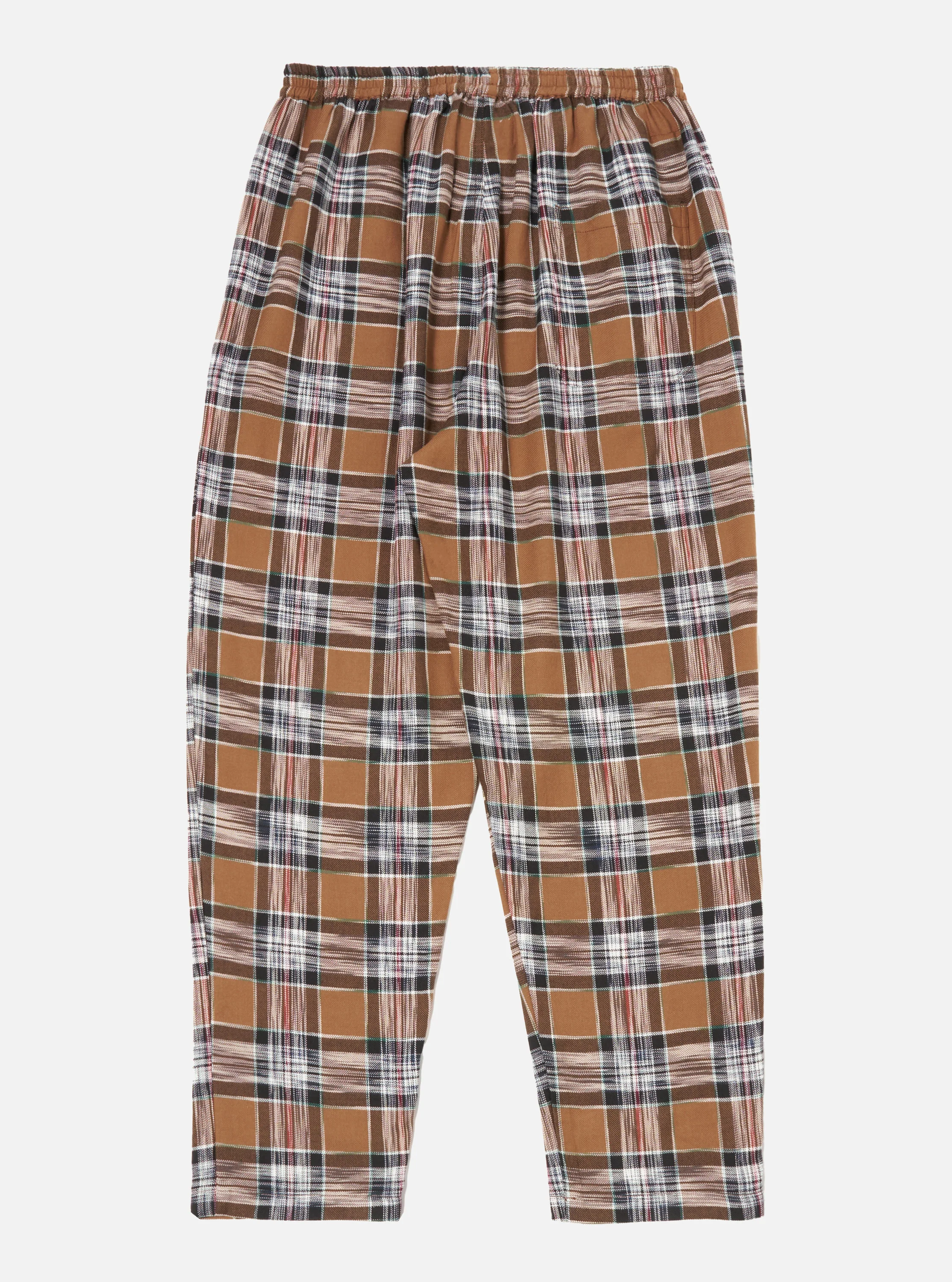 Brown Ikat Twill Check Long Pyjama Set - Image 6
