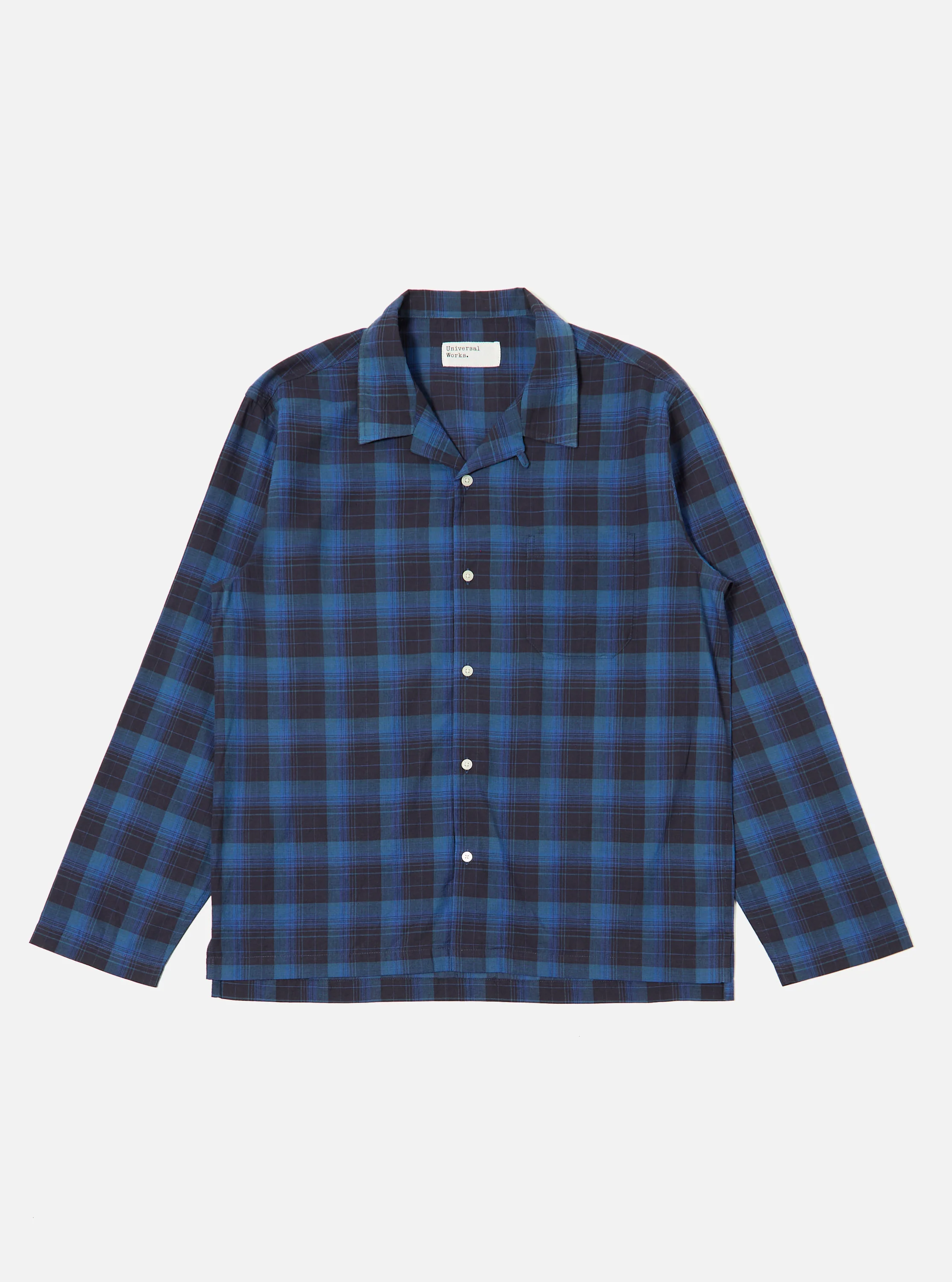 Navy/Blue Check Long Pyjama Set - Image 3