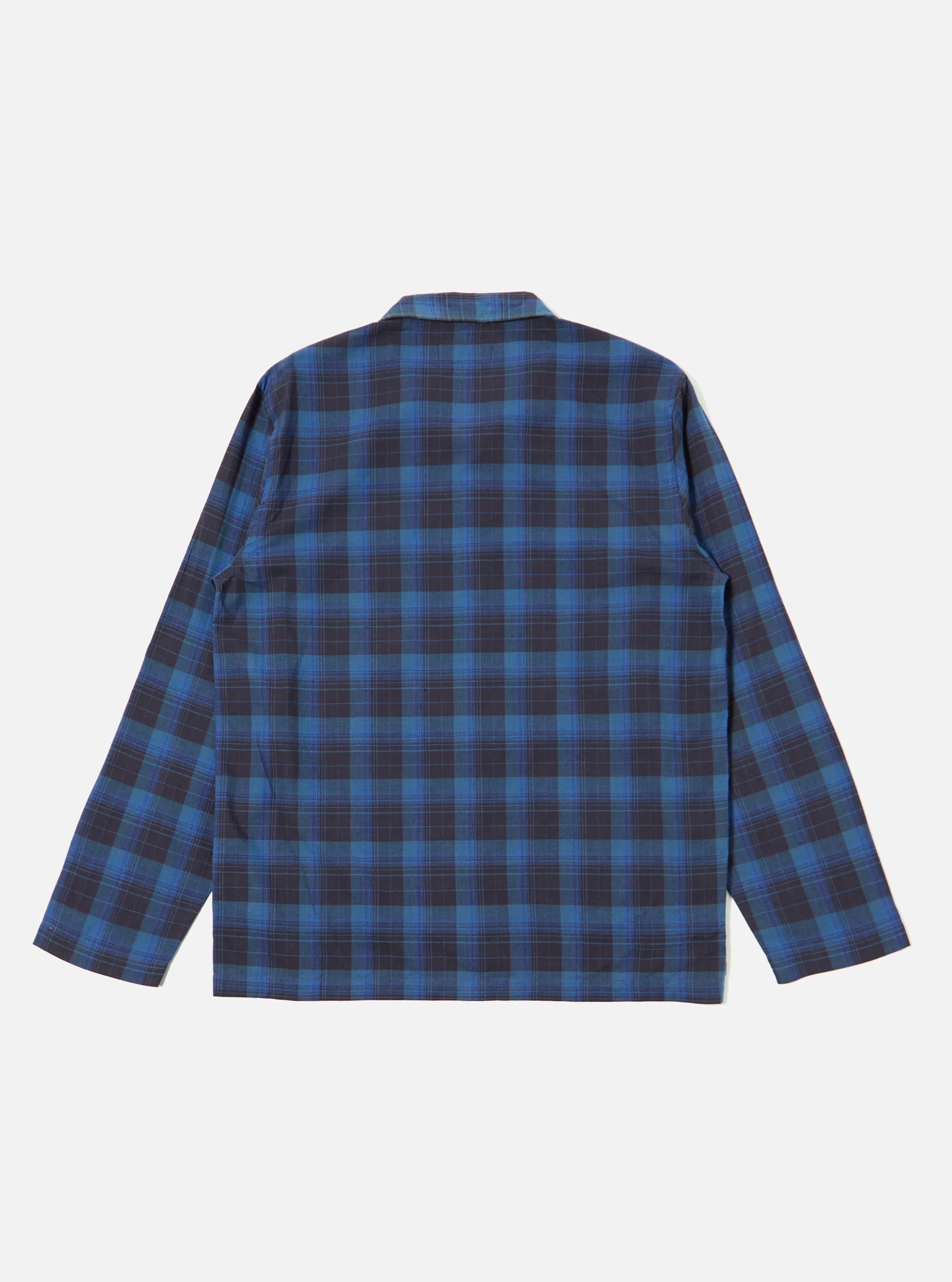 Navy/Blue Check Long Pyjama Set - Image 4
