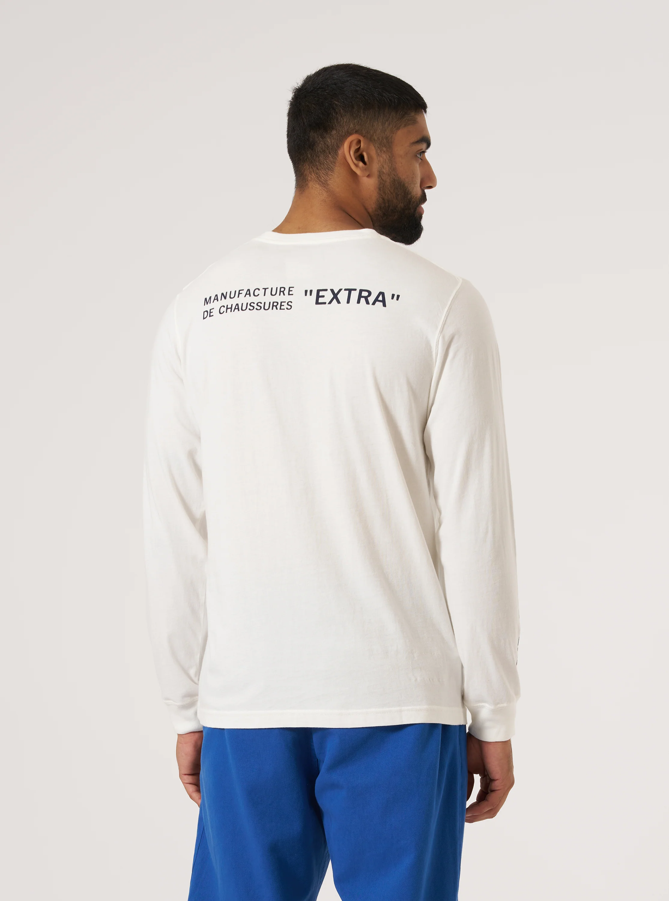 Paraboot x Universal Works Ecru Single Jersey Long Sleeve Tee - Image 3