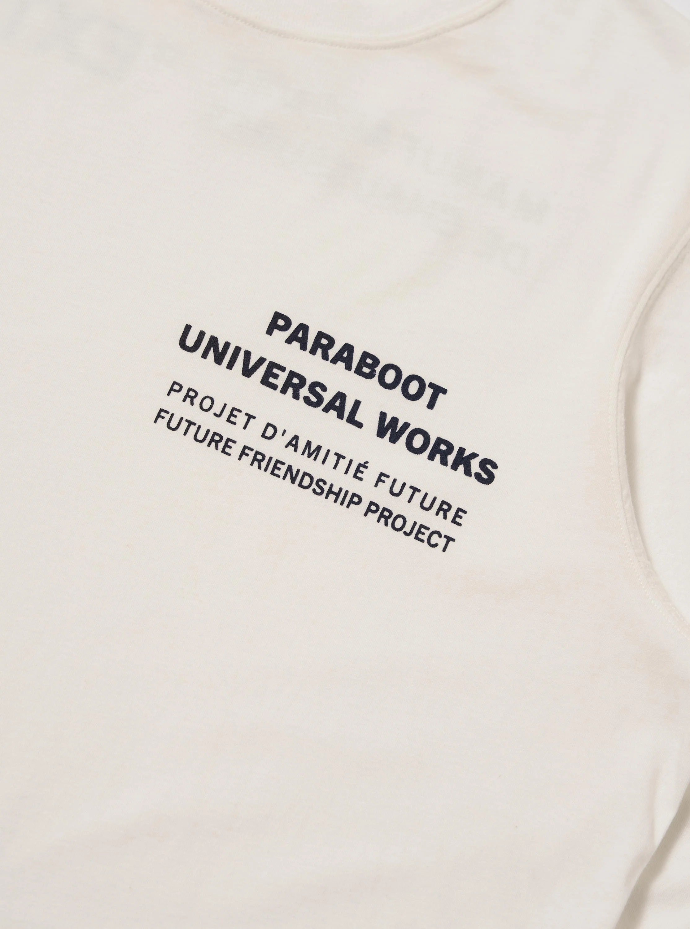 Paraboot x Universal Works Ecru Single Jersey Long Sleeve Tee - Image 7