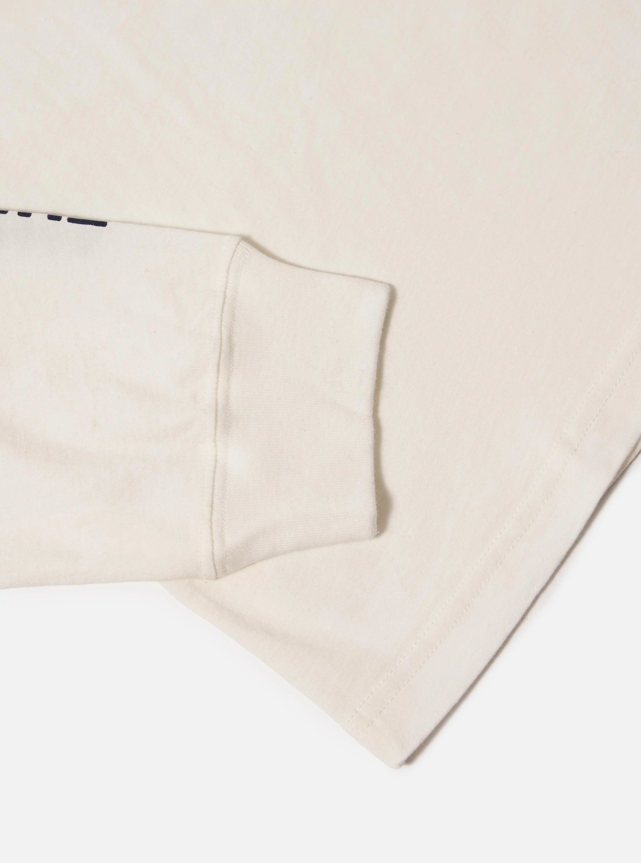 Paraboot x Universal Works Ecru Single Jersey Long Sleeve Tee - Image 8