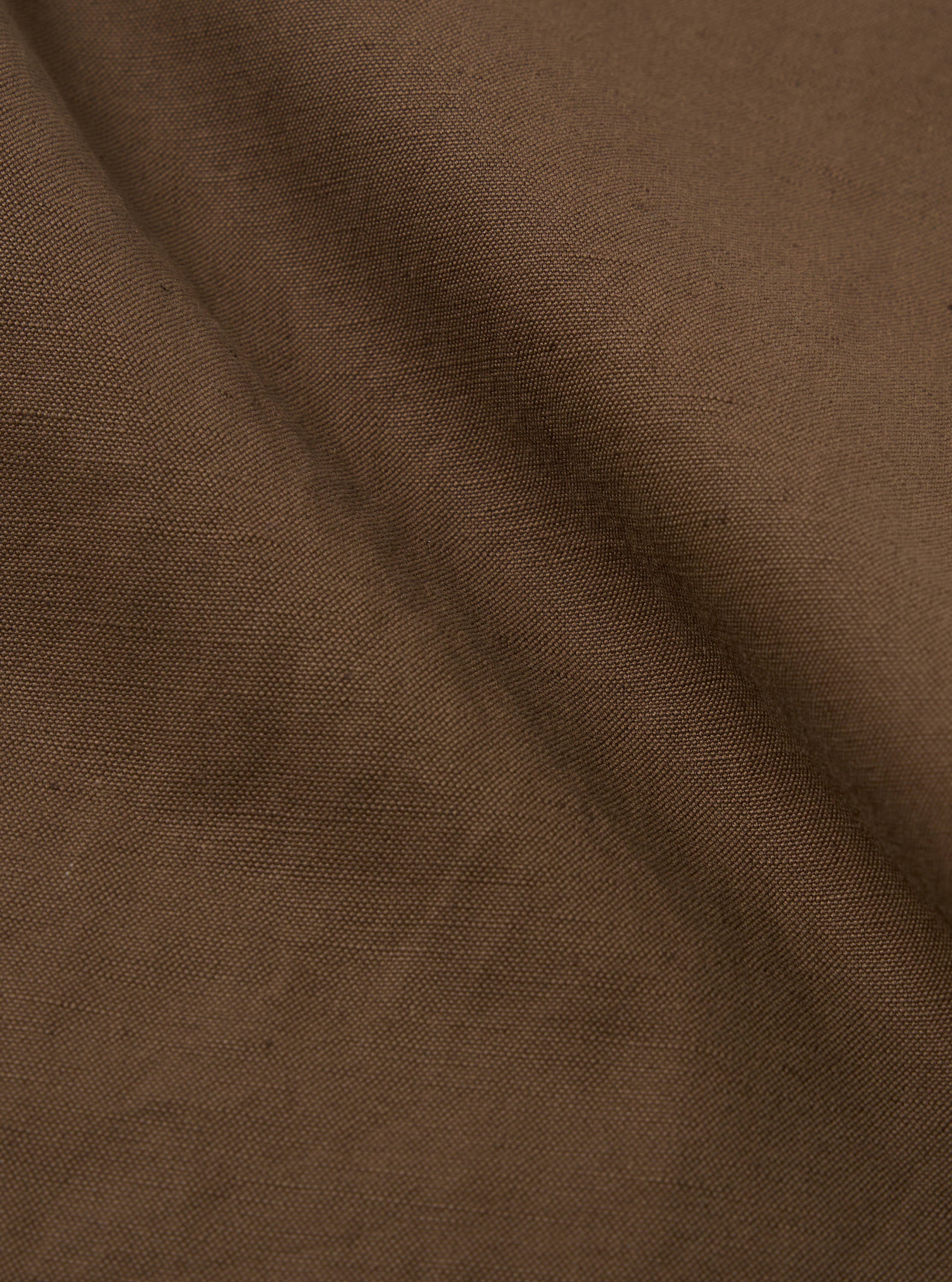 Khaki Linen Slub Weave Military Chino - Image 2