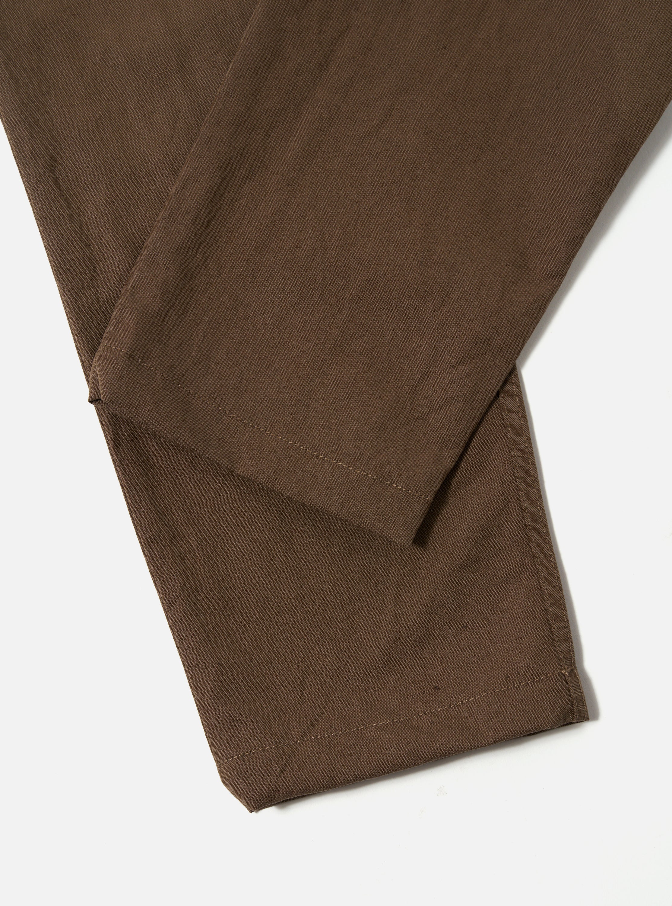 Khaki Linen Slub Weave Military Chino - Image 6