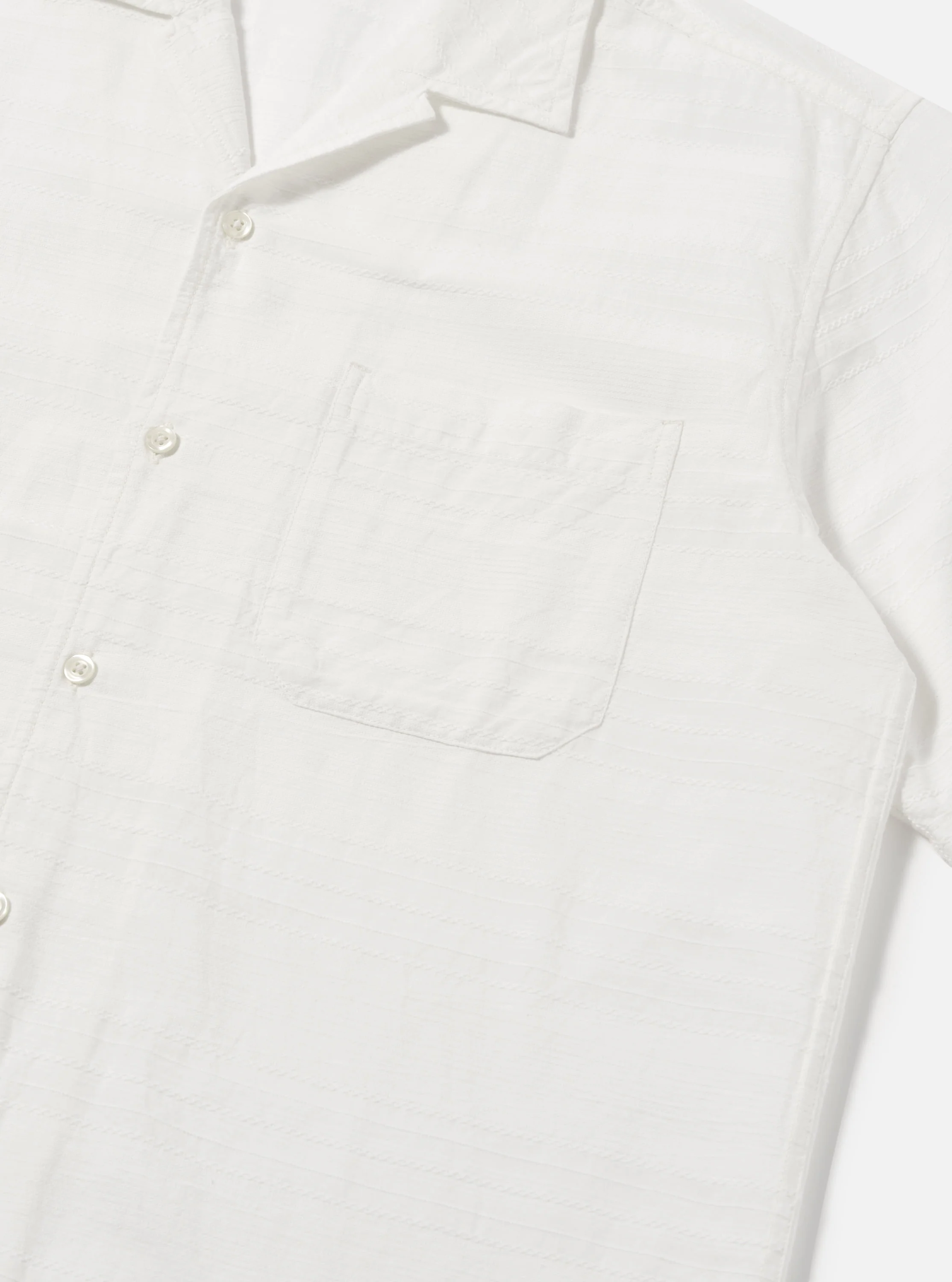 Ecru Deffe Self Stripe Minari Shirt - Image 6