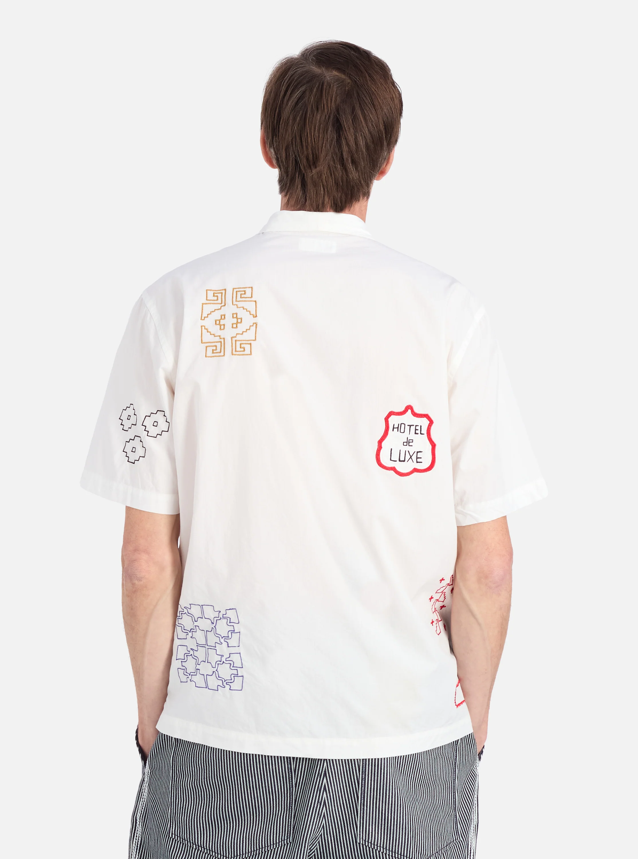 Ecru Embroidered Poplin Minari Shirt - Image 3