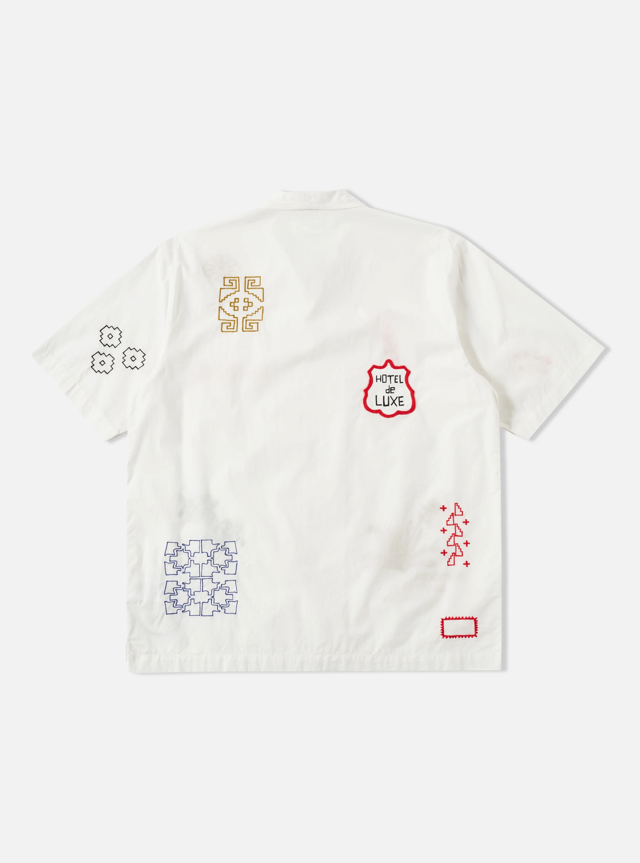 Ecru Embroidered Poplin Minari Shirt - Image 4