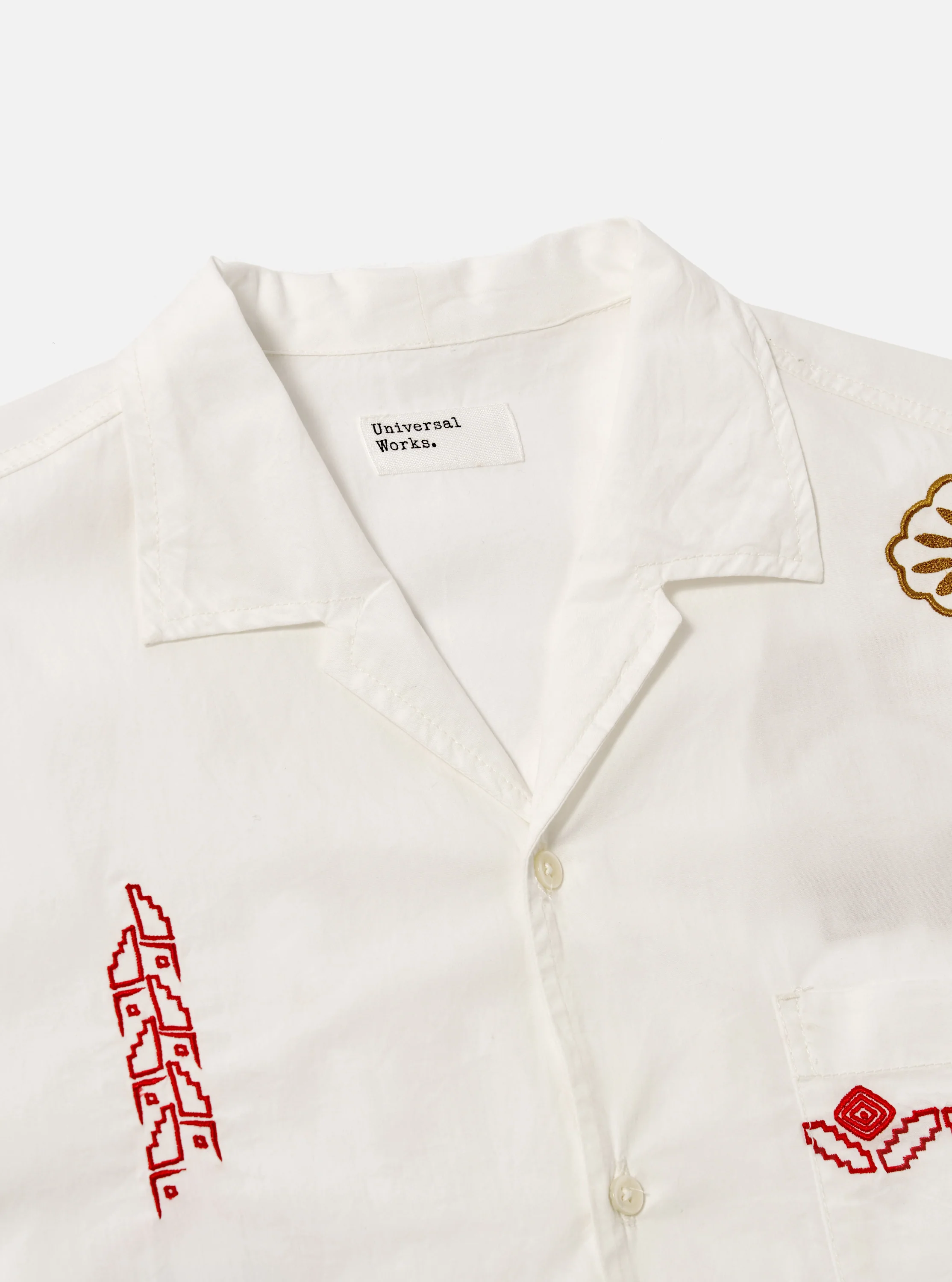 Ecru Embroidered Poplin Minari Shirt - Image 5
