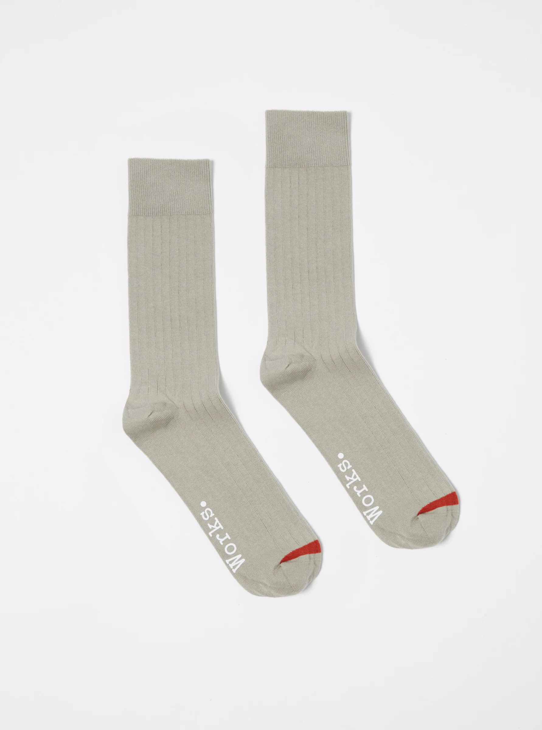 Grey Rib Knit Modal Sock
